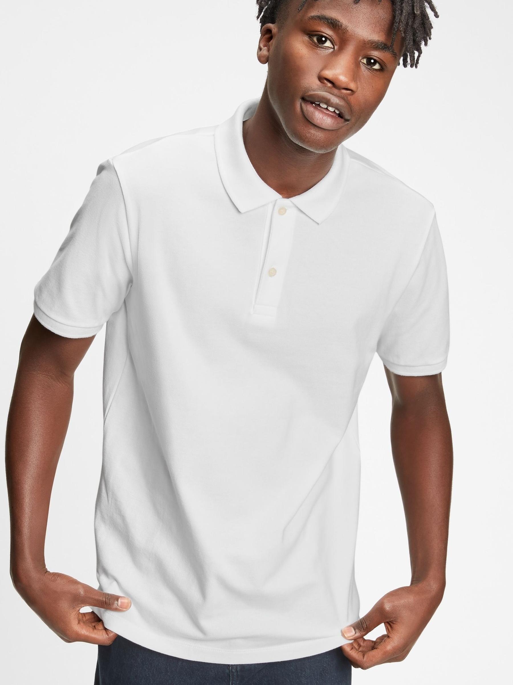 White All Day Pique Polo Shirt | Gap