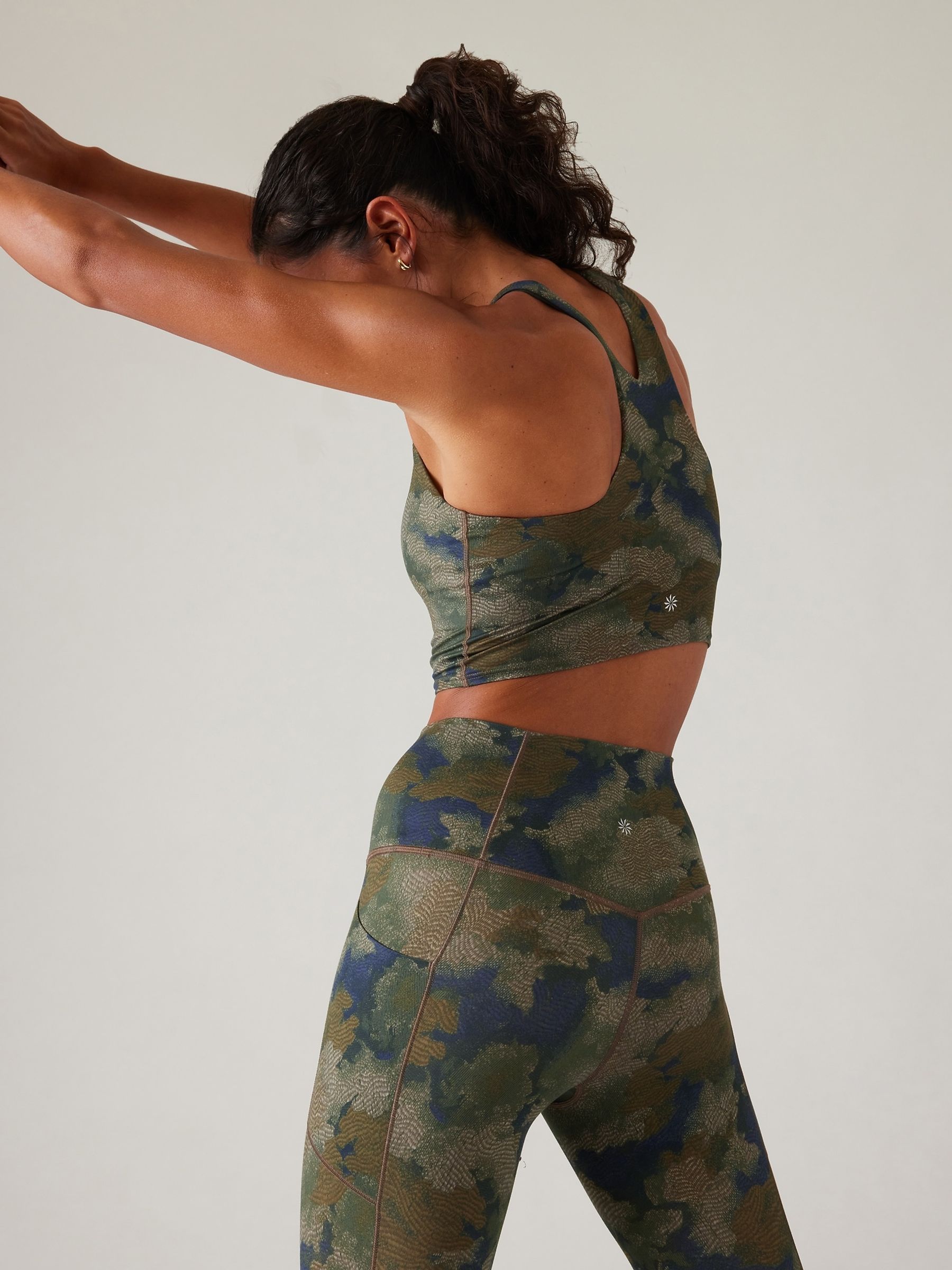 Athleta Green A-C Cup Conscious Crop Low Impact Sports Bra - Image 2 of 3