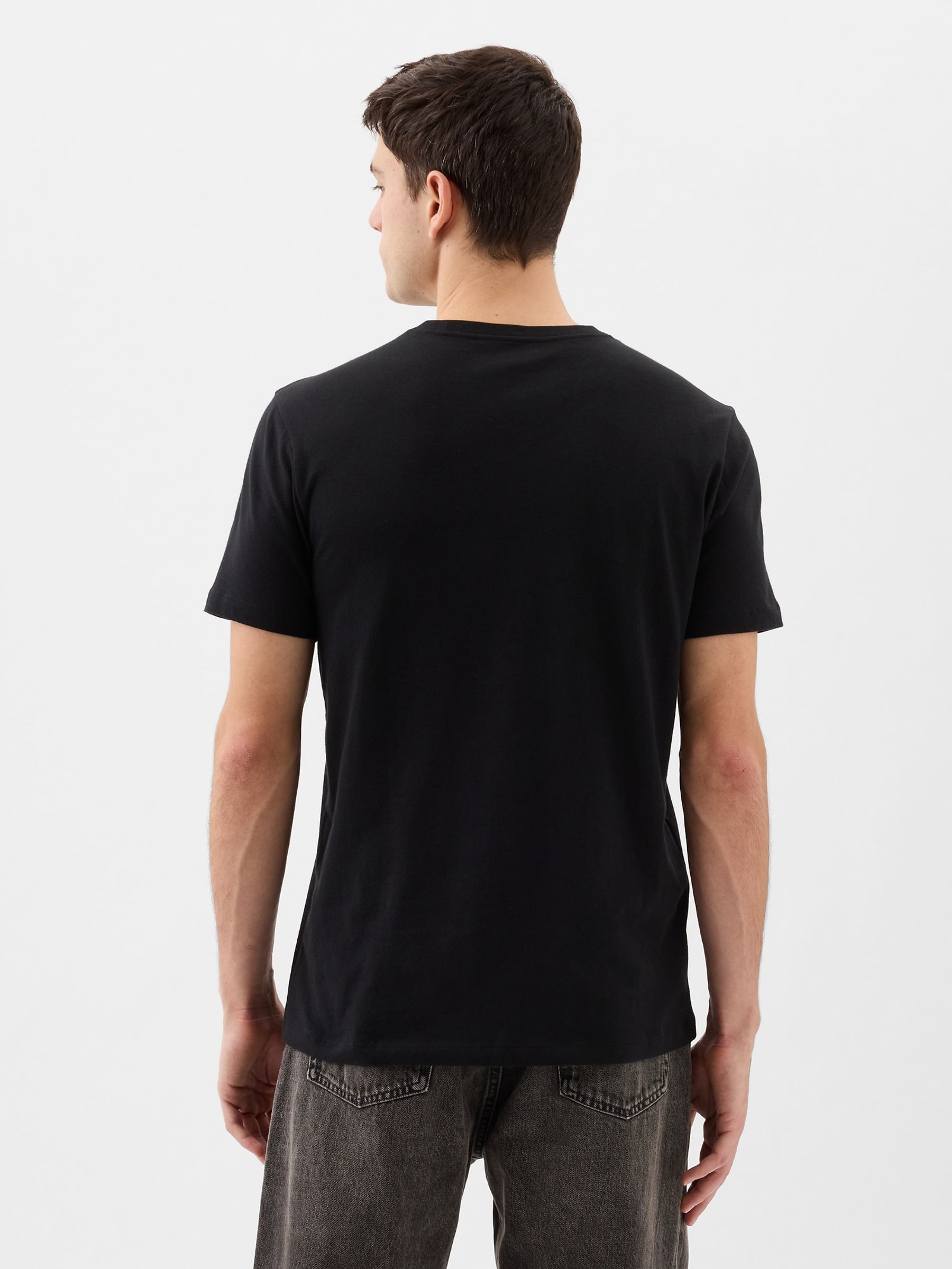 Black Logo Short Sleeve Crew Neck T Shirt - Image 5 of 8