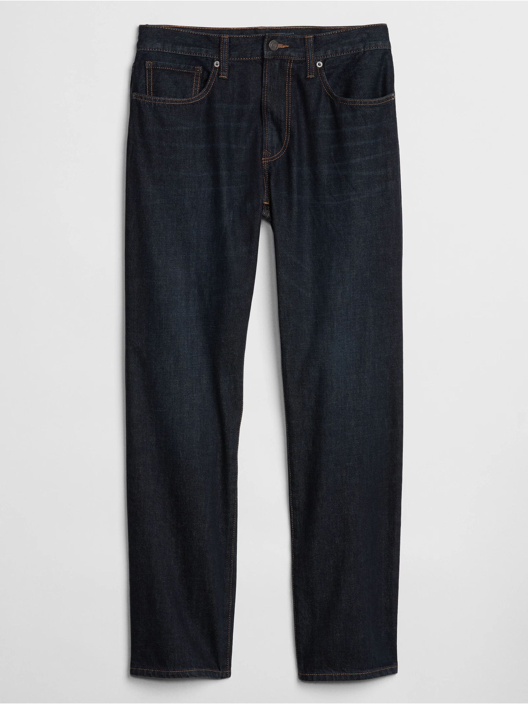 Dark Wash Blue Straight Fit Stretch Jeans - Image 3 of 4