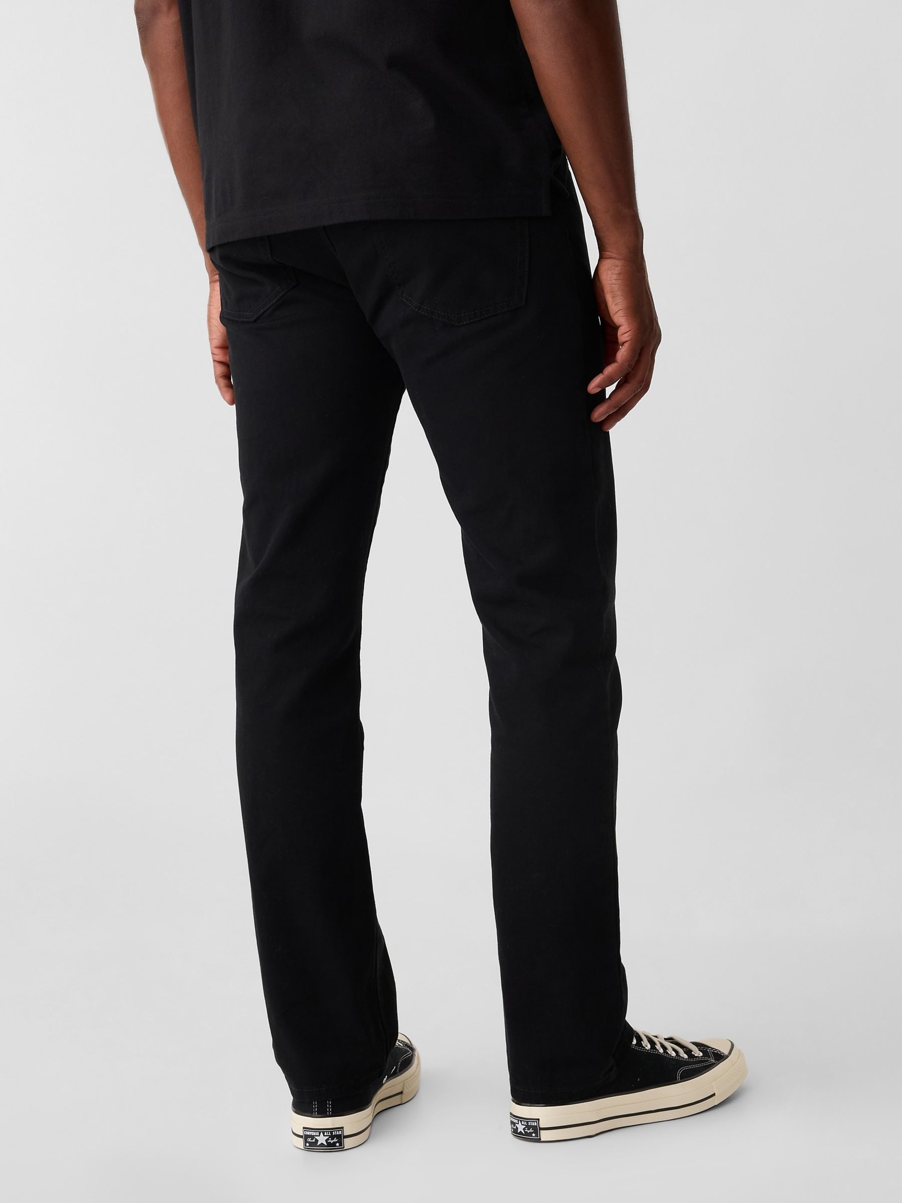 Black Straight Fit Stretch Jeans - Image 3 of 6