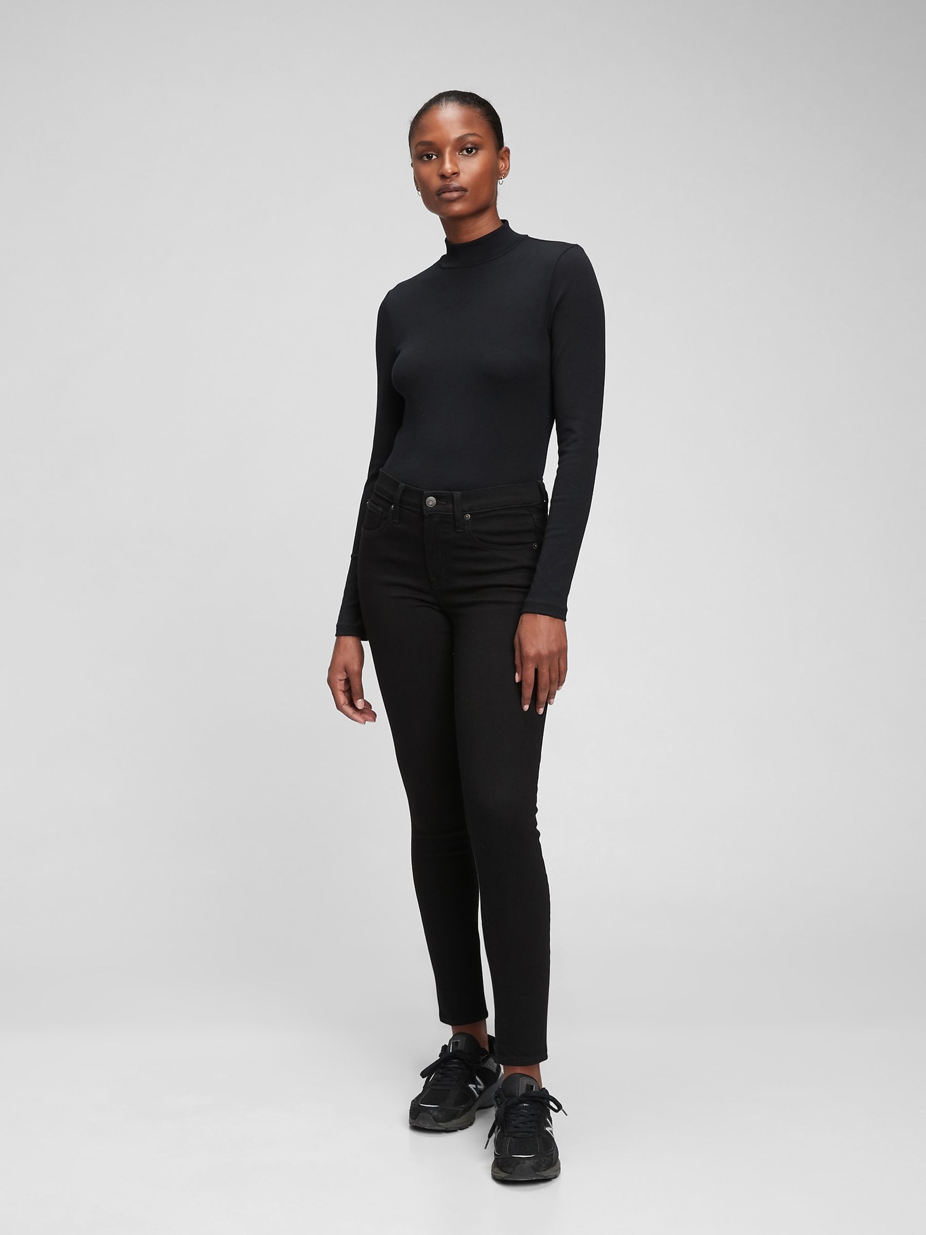 Black Mid Rise True Skinny Jeans - Image 1 of 1