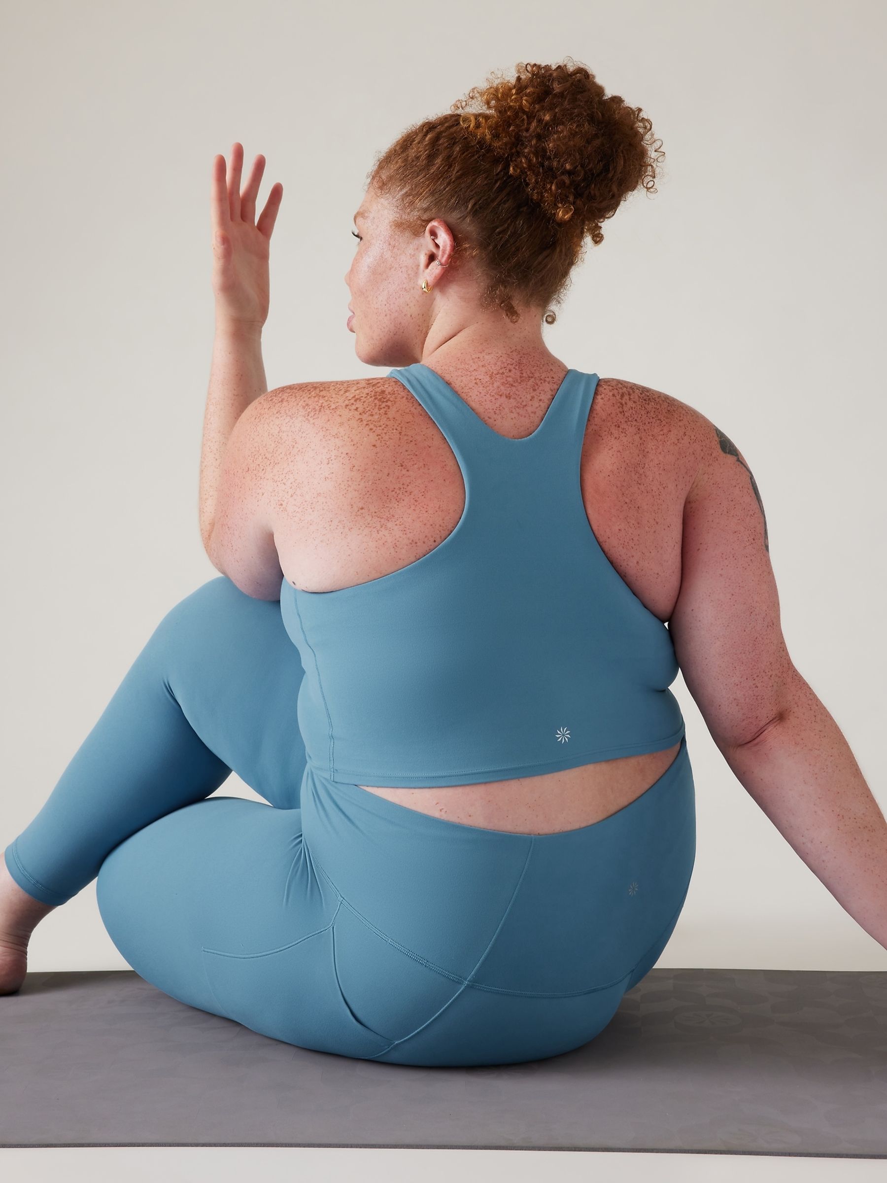 Athleta Blue D-DD Cup Conscious Crop Low Impact Sports Bra - Image 2 of 5