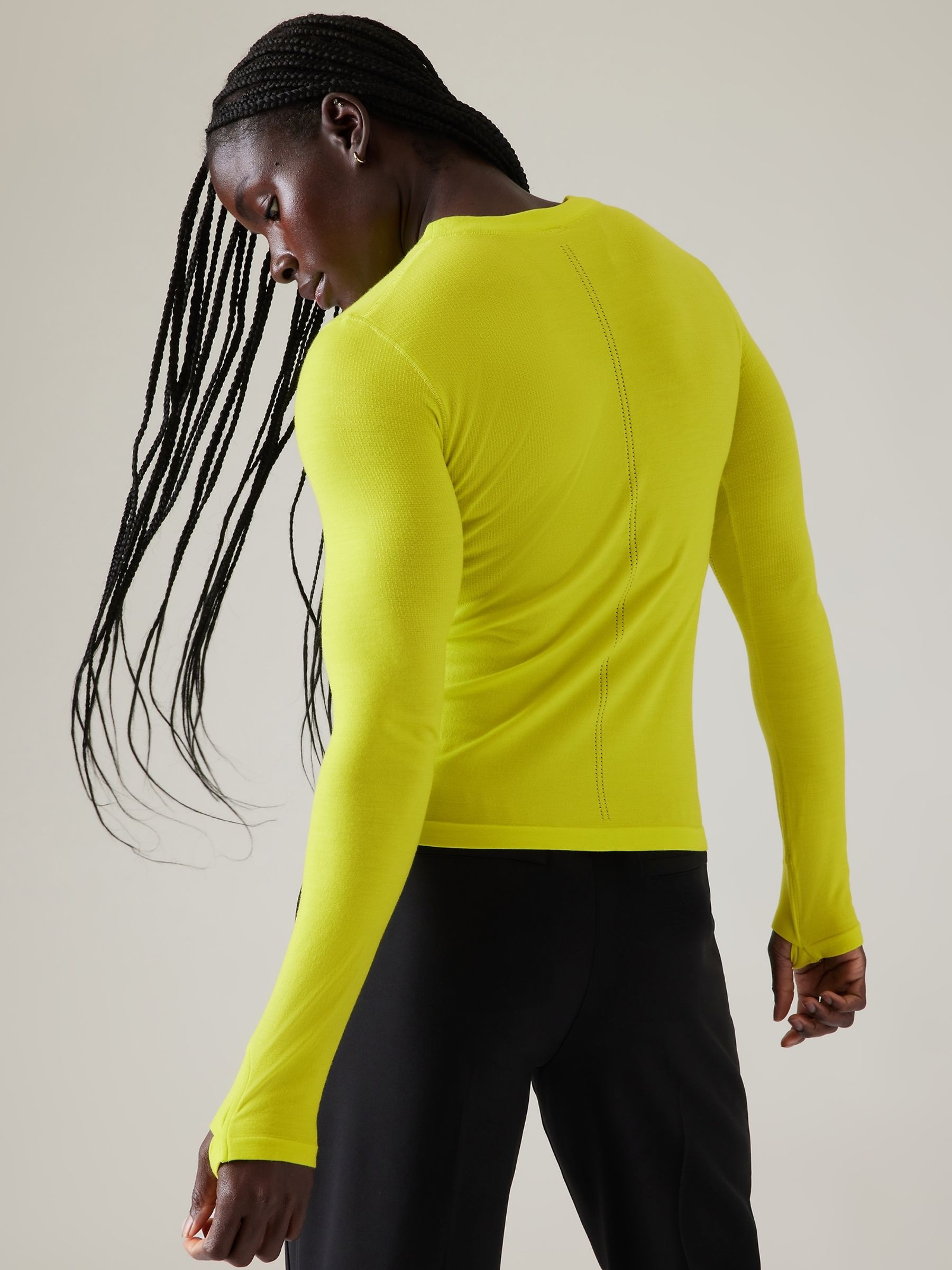 Athleta Yellow Ascent Seamless Top - Image 2 of 5