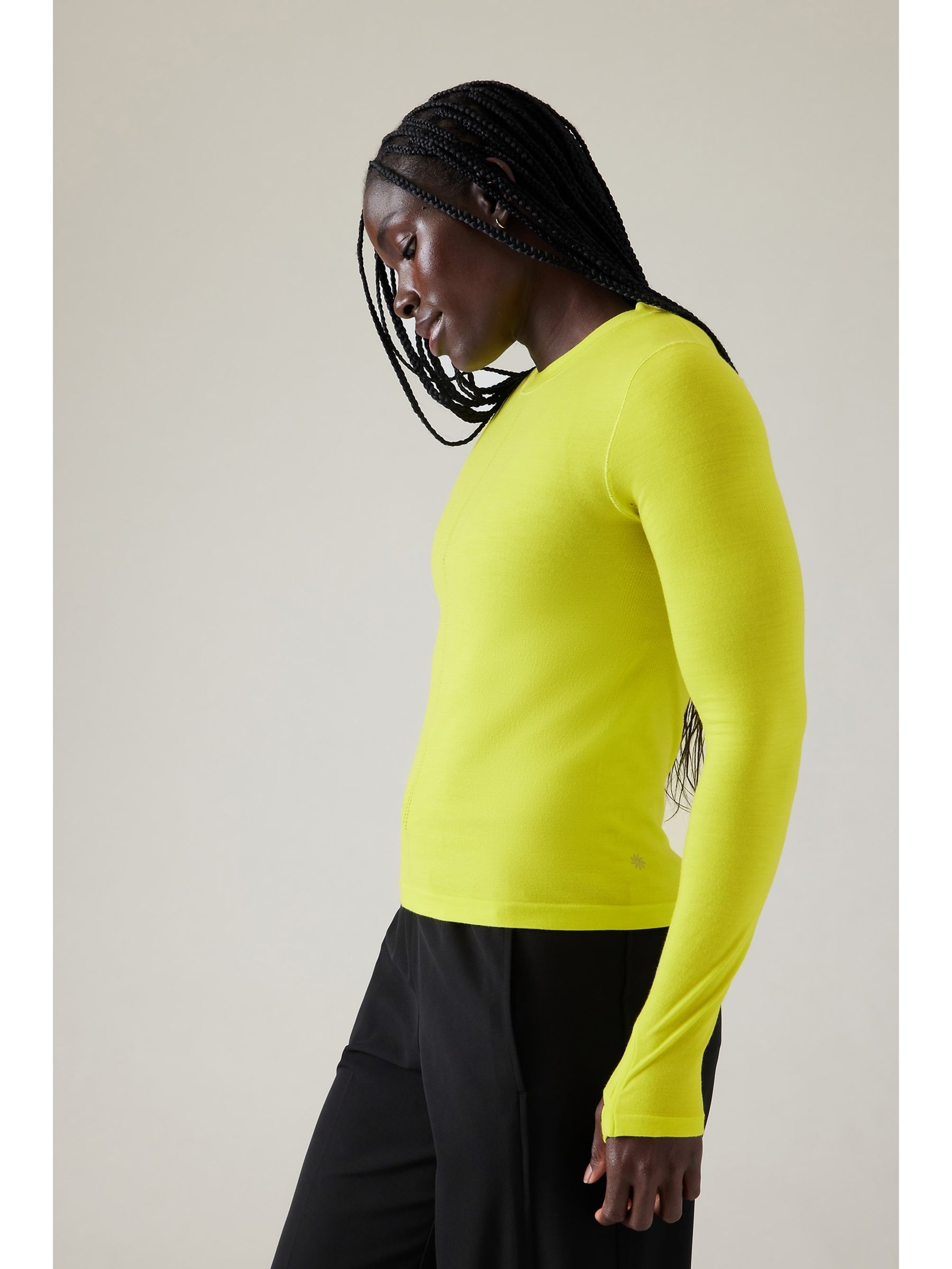 Athleta Yellow Ascent Seamless Top - Image 3 of 5