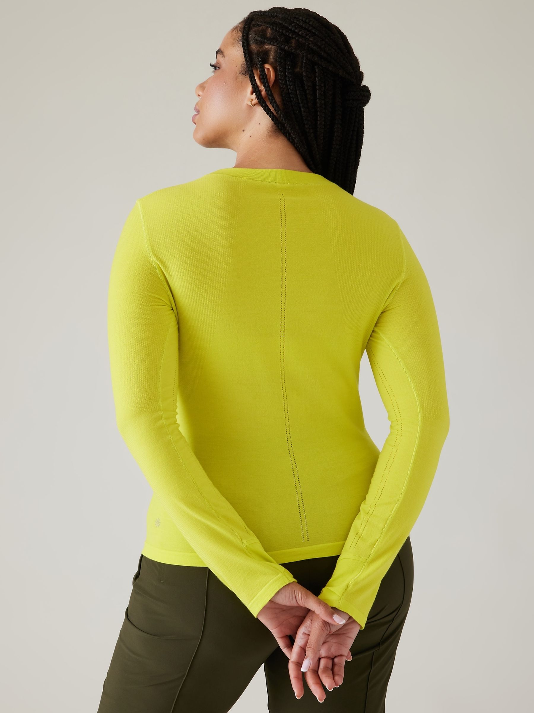 Athleta Yellow Ascent Seamless Top - Image 5 of 5