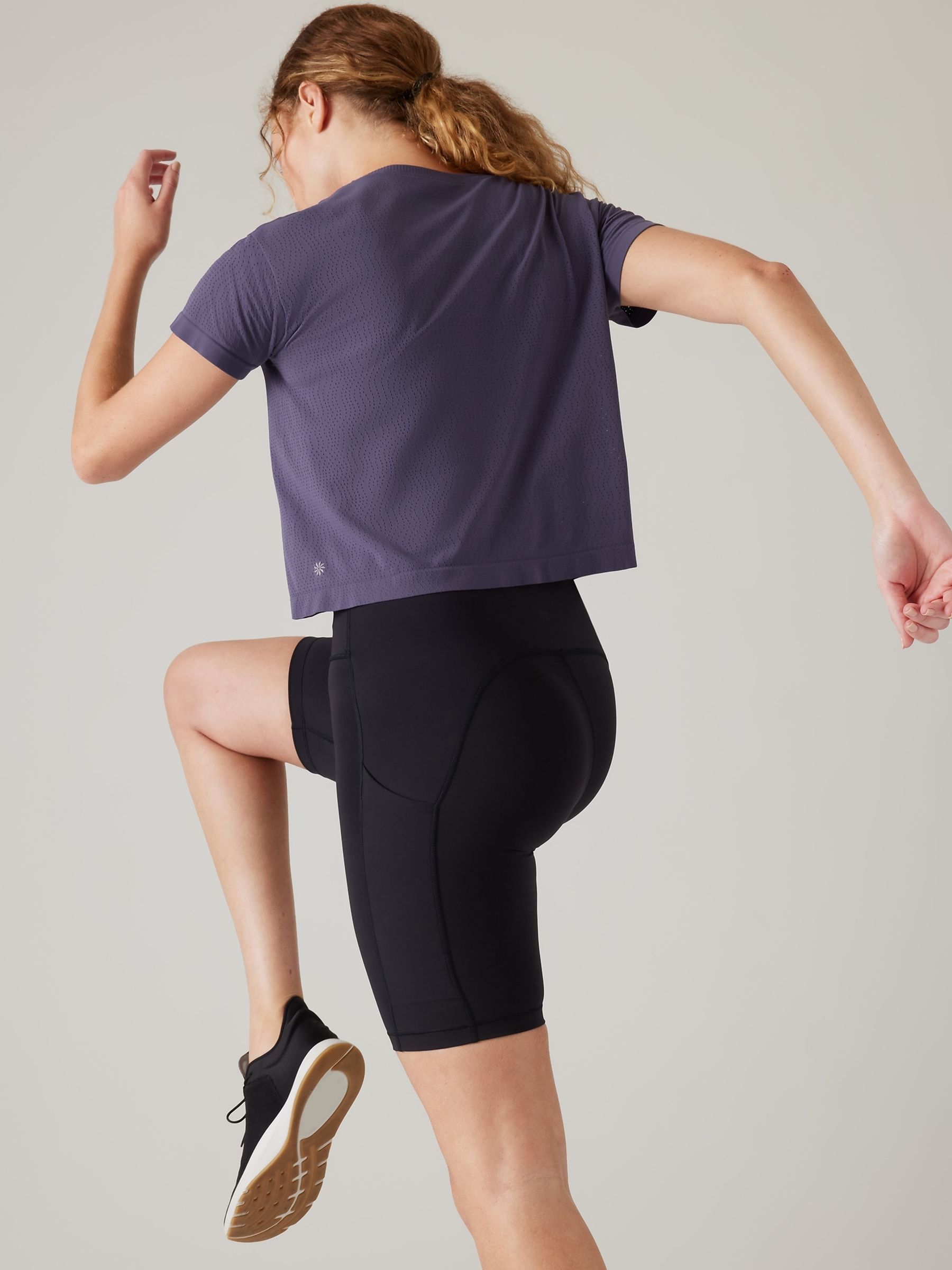 Athleta Purple Ether Seamless Mesh T-Shirt - Image 5 of 6
