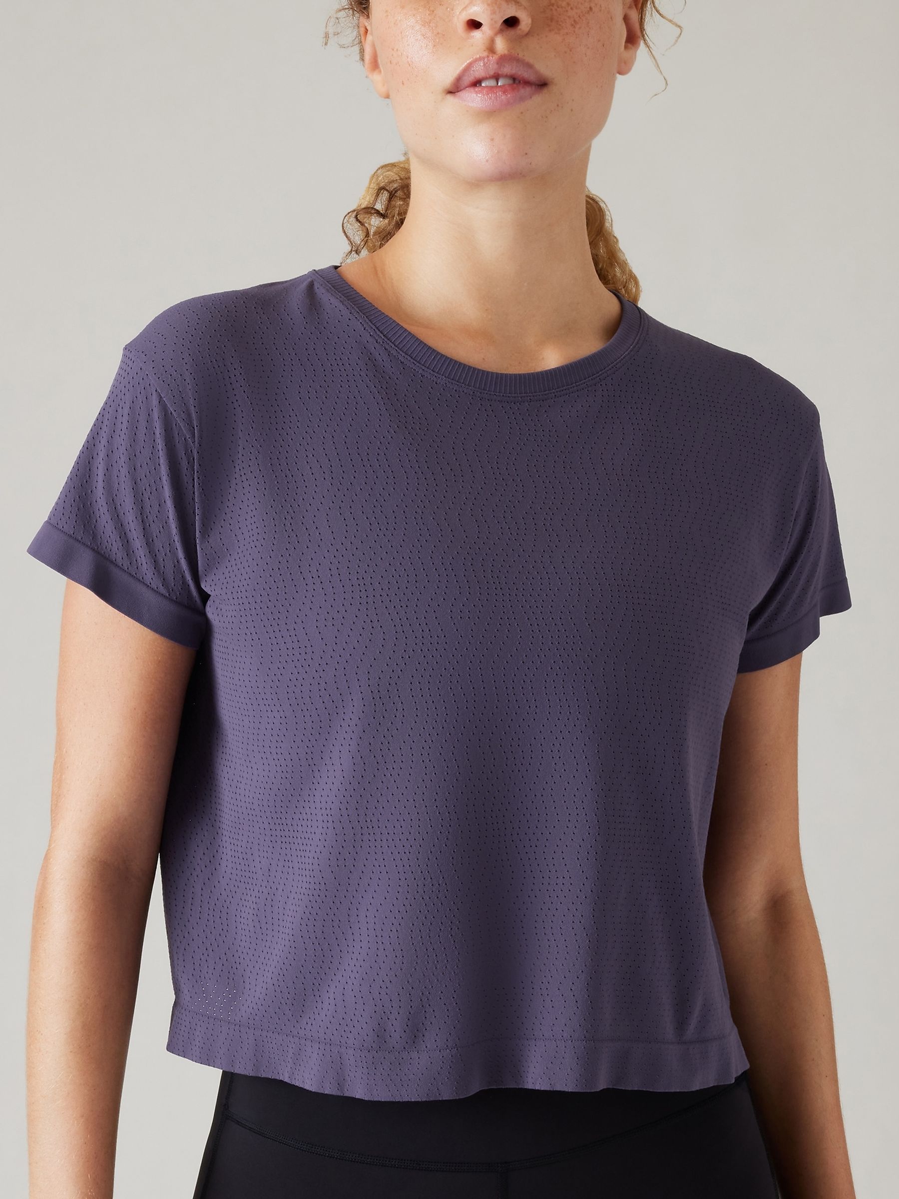 Athleta Purple Ether Seamless Mesh T-Shirt - Image 6 of 6