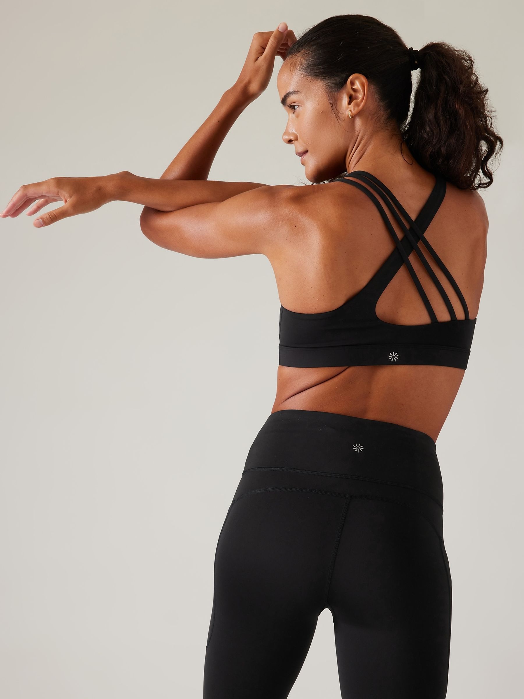 Athleta Black Train Free Medium Impact Sports Bra - Image 2 of 3