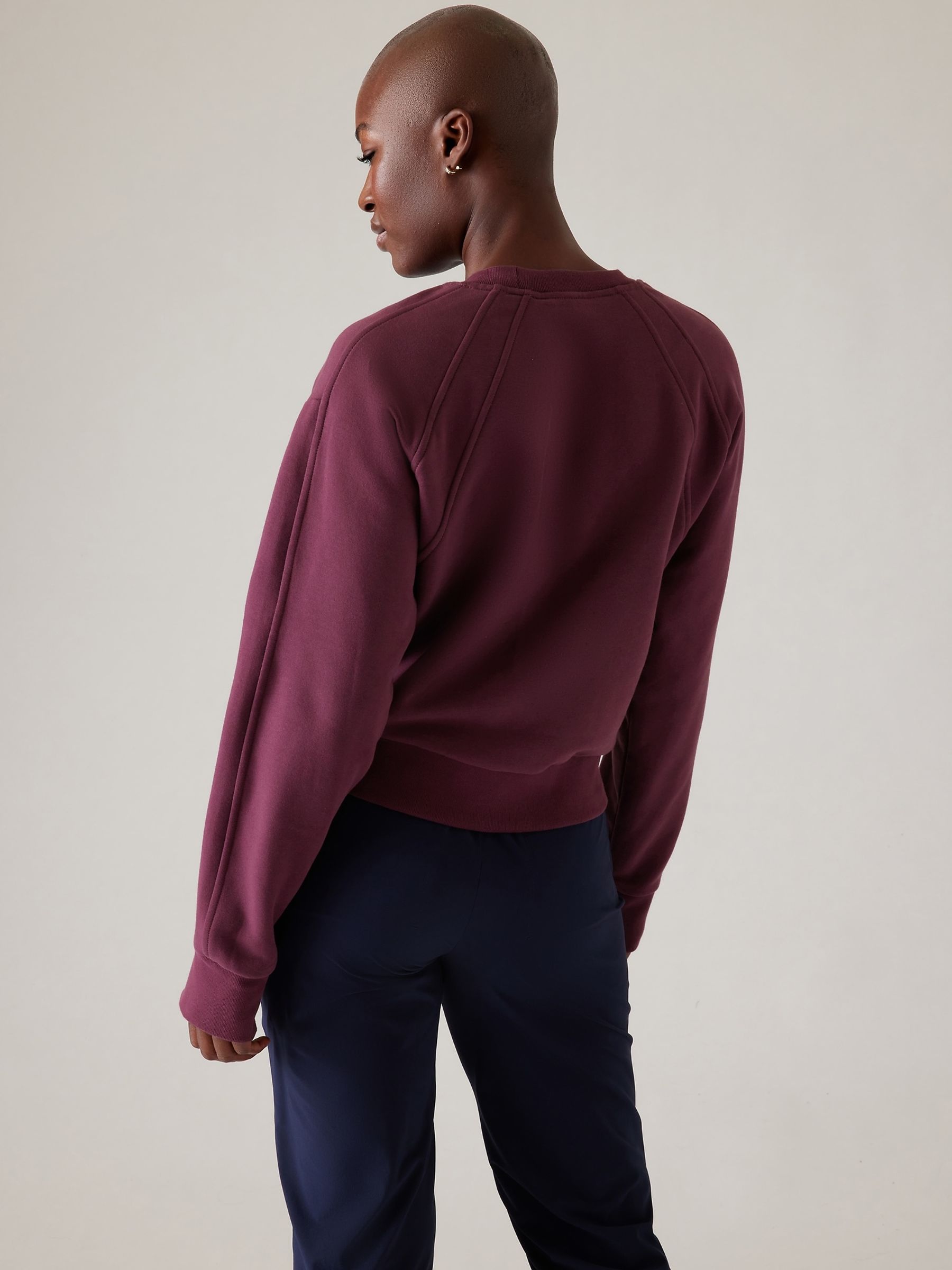 Athleta Purple Retroplush Revive Crewneck Sweatshirt - Image 2 of 5