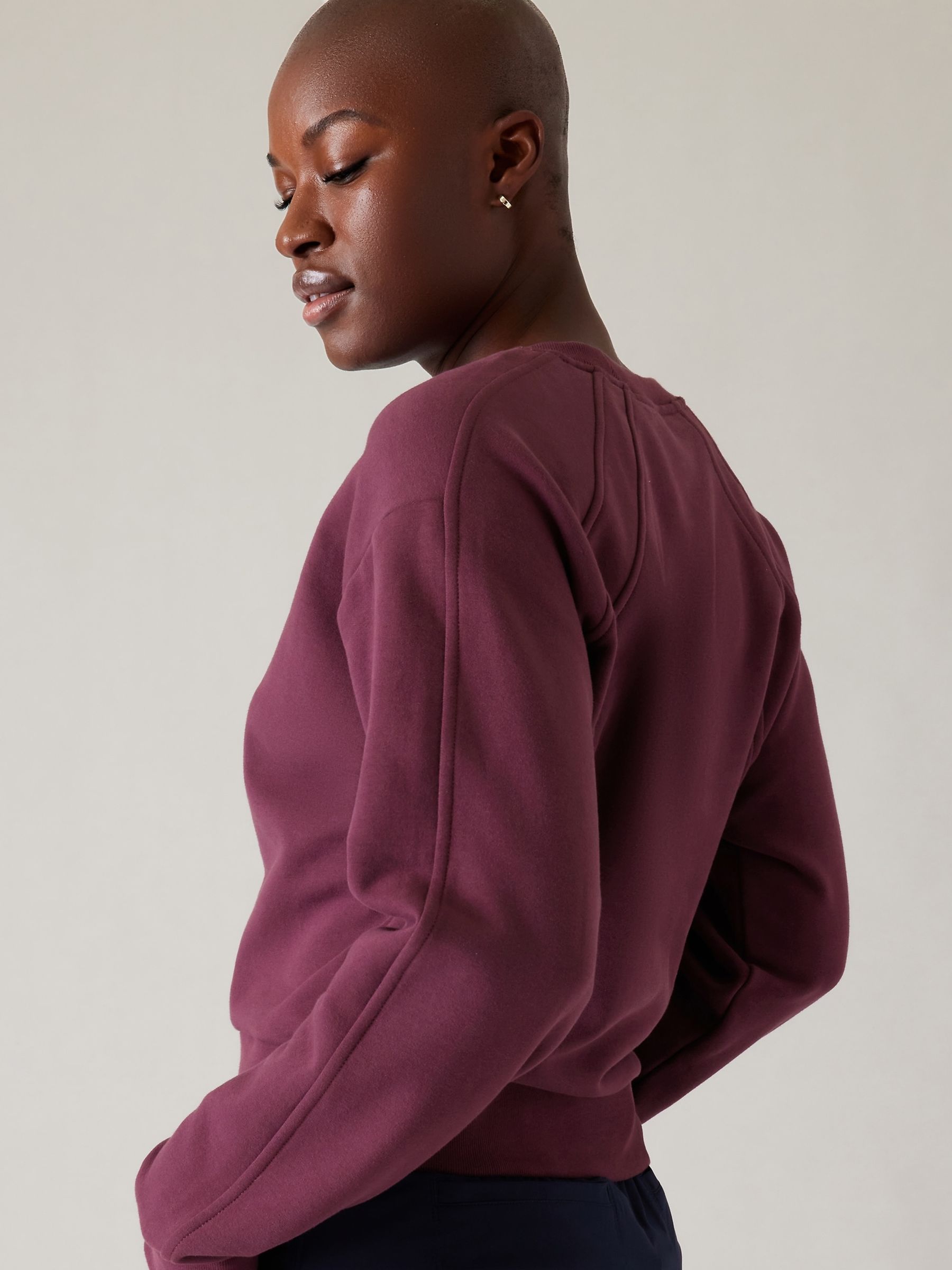 Athleta Purple Retroplush Revive Crewneck Sweatshirt - Image 3 of 5