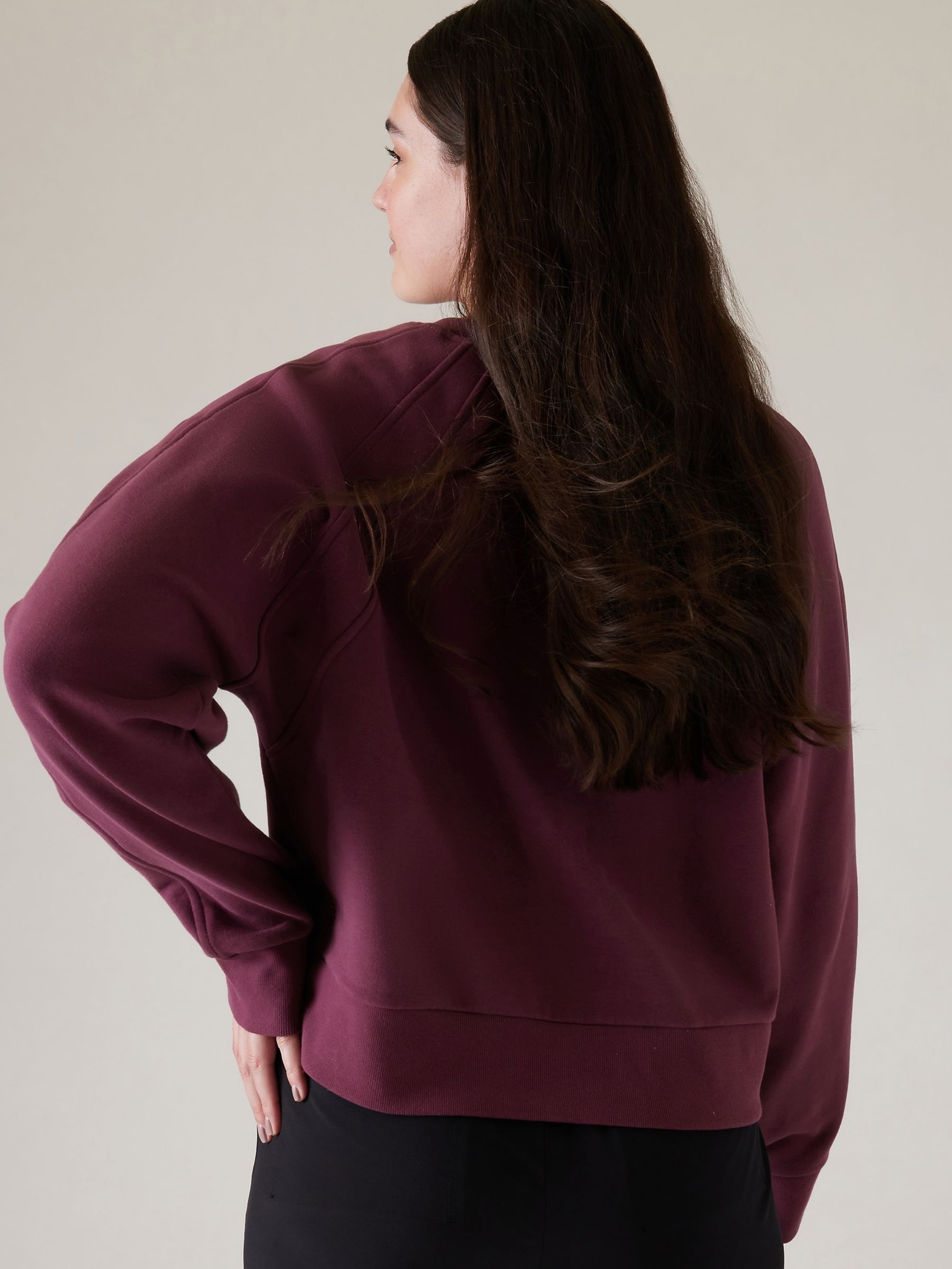 Athleta Purple Retroplush Revive Crewneck Sweatshirt - Image 5 of 5