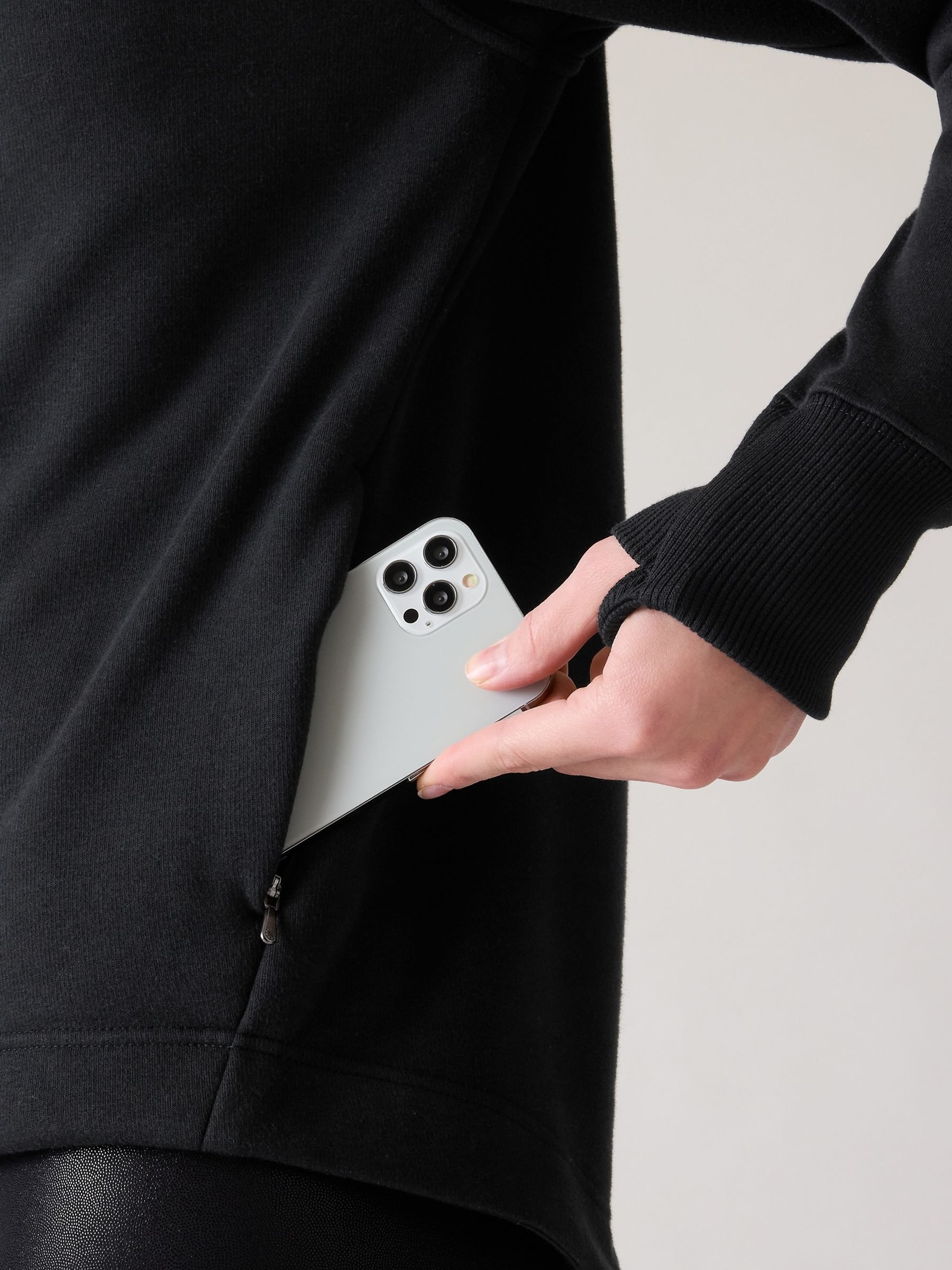 Athleta Black Cosy Karma Twist Neck Jumper - Image 6 of 10