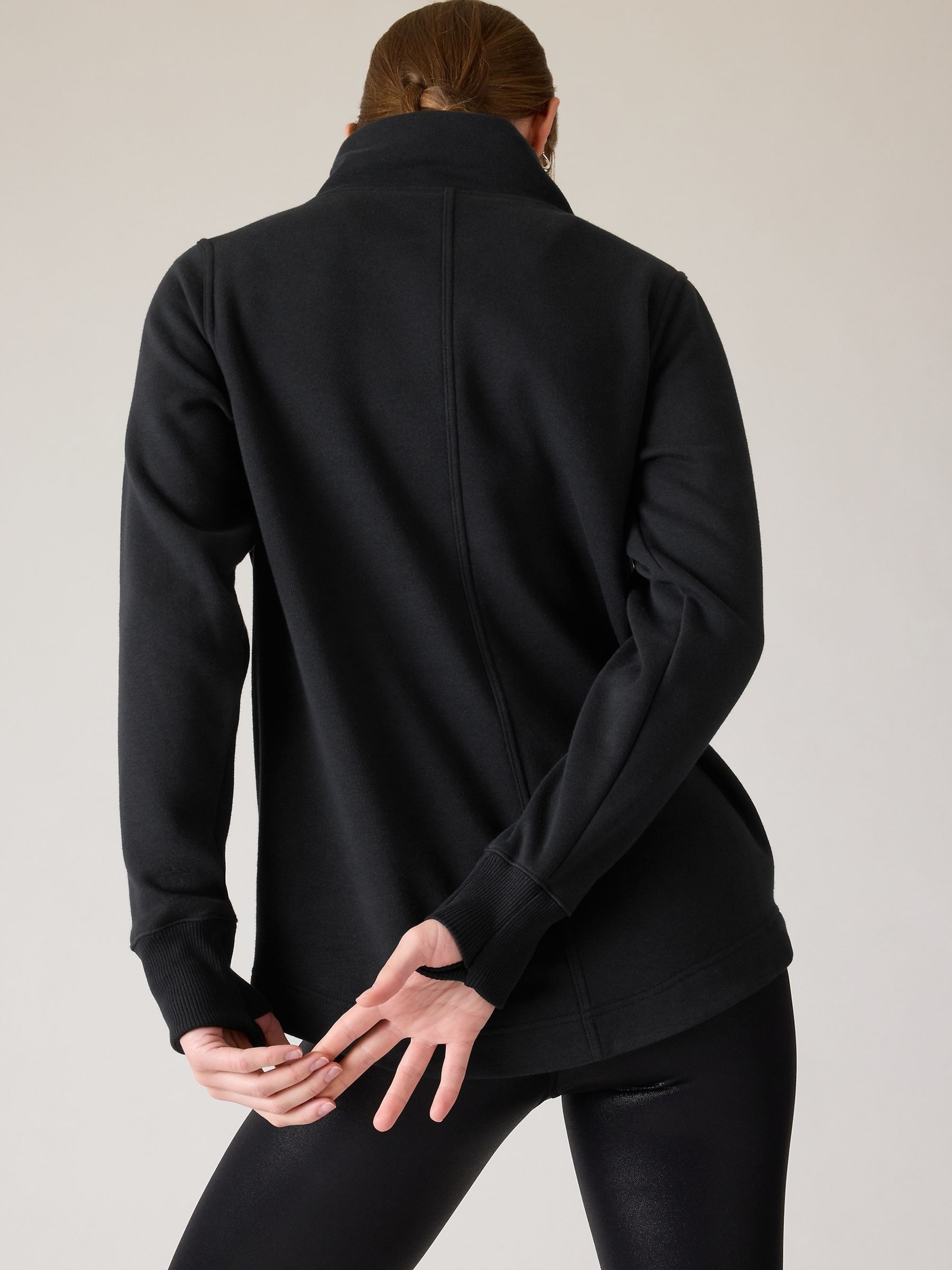 Athleta Black Cosy Karma Twist Neck Jumper - Image 7 of 10