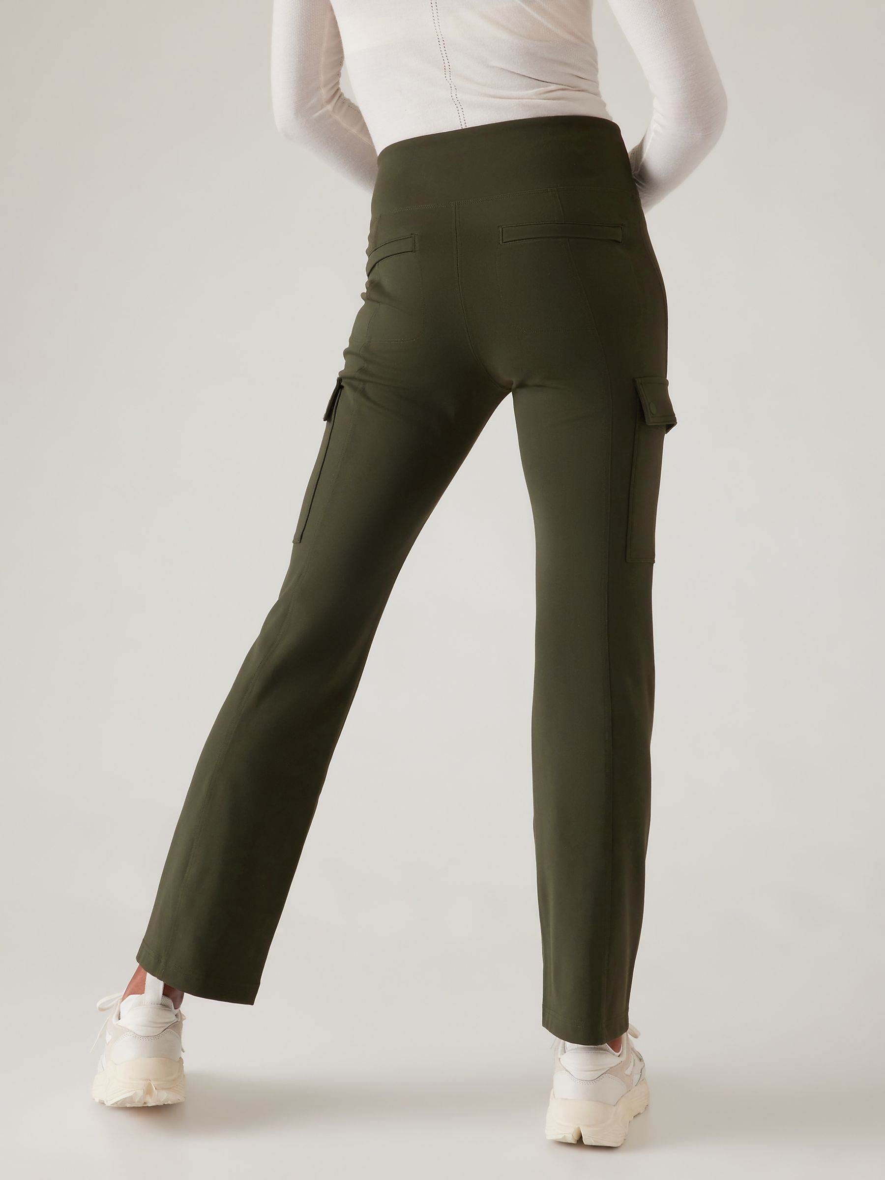 Athleta Green Delancey Straight Cargo Trousers - Image 2 of 5
