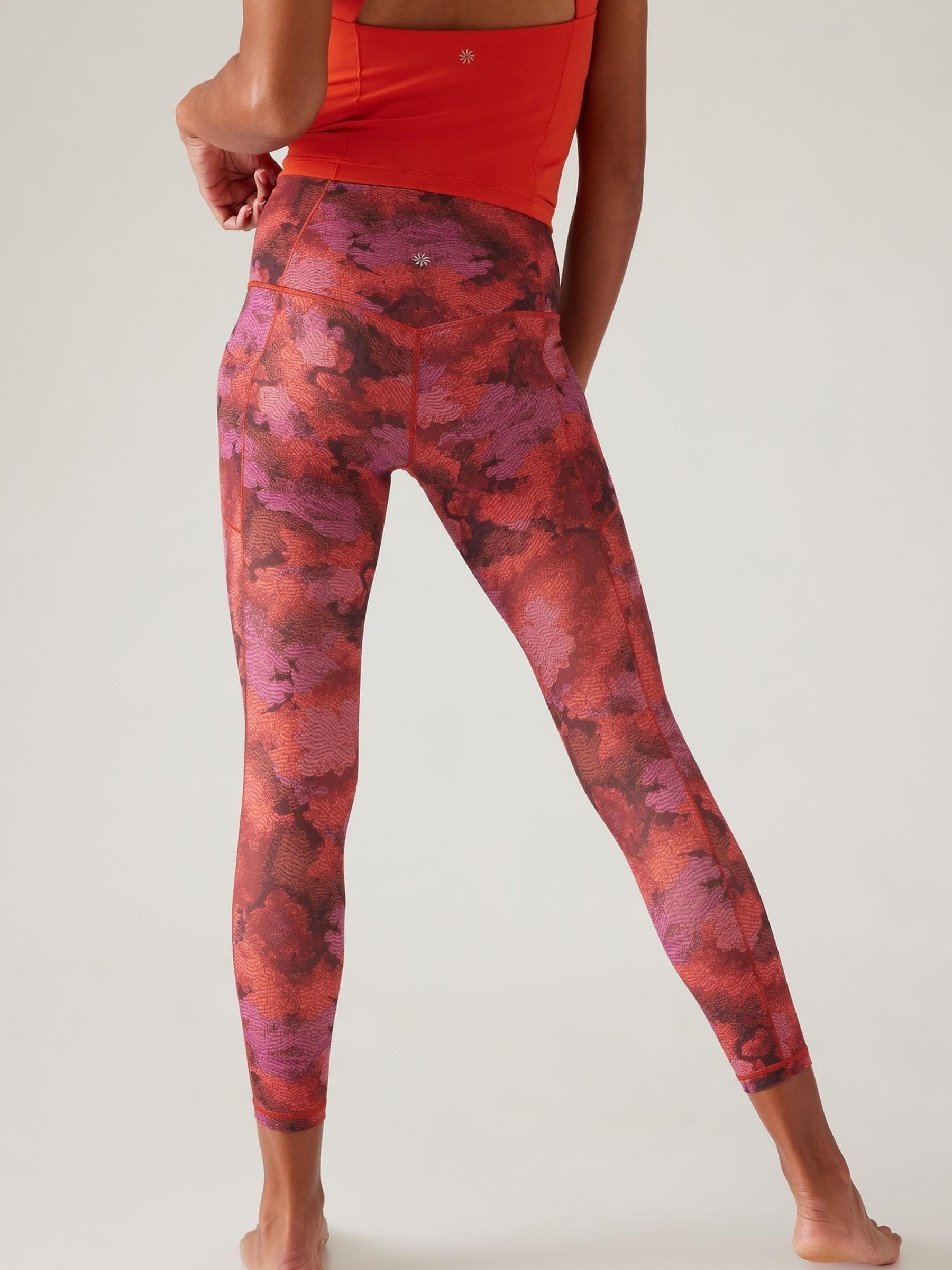 Athleta Red Salutation Stash 7/8 Leggings - Image 2 of 5