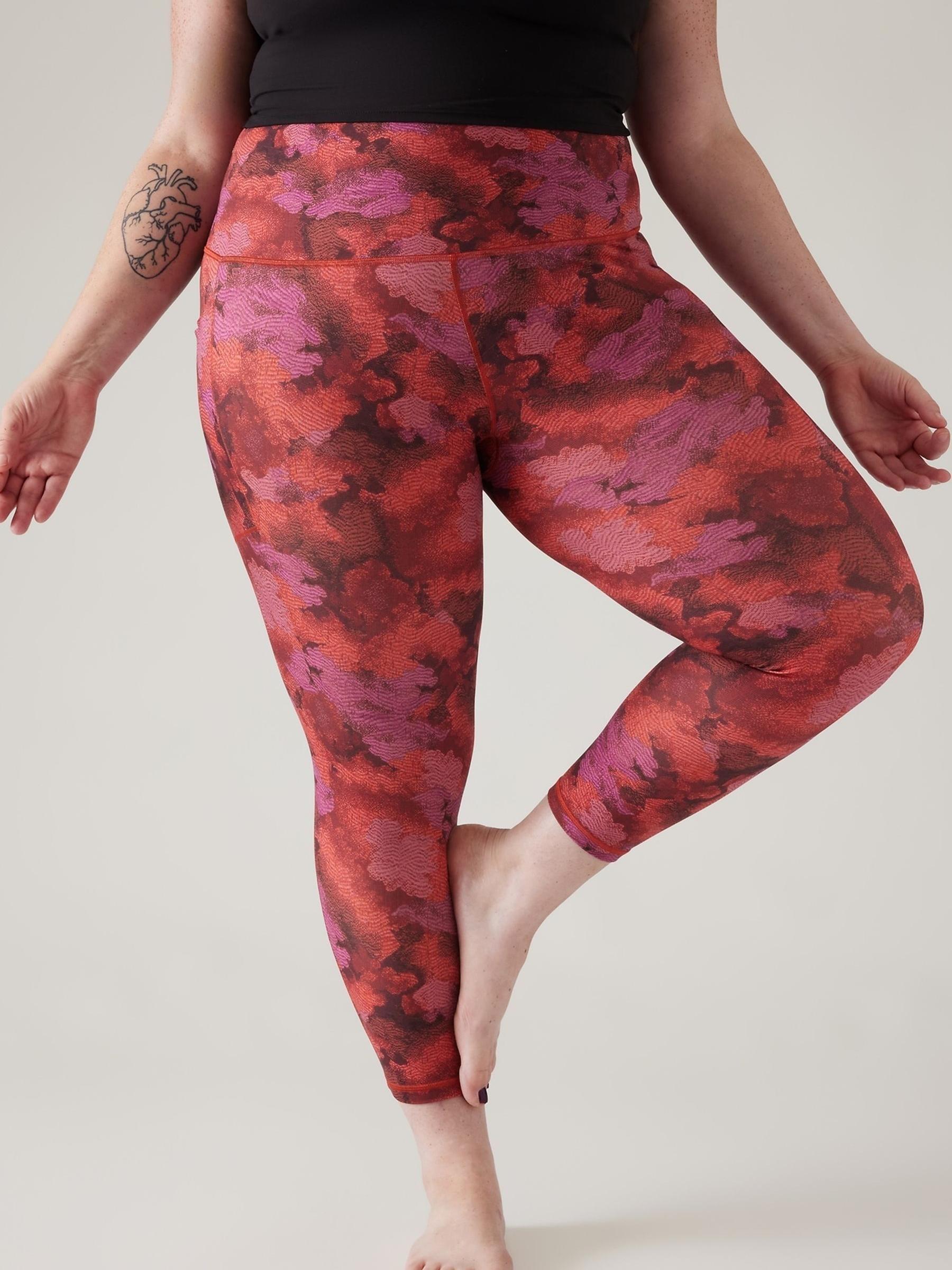 Athleta Red Salutation Stash 7/8 Leggings - Image 4 of 5