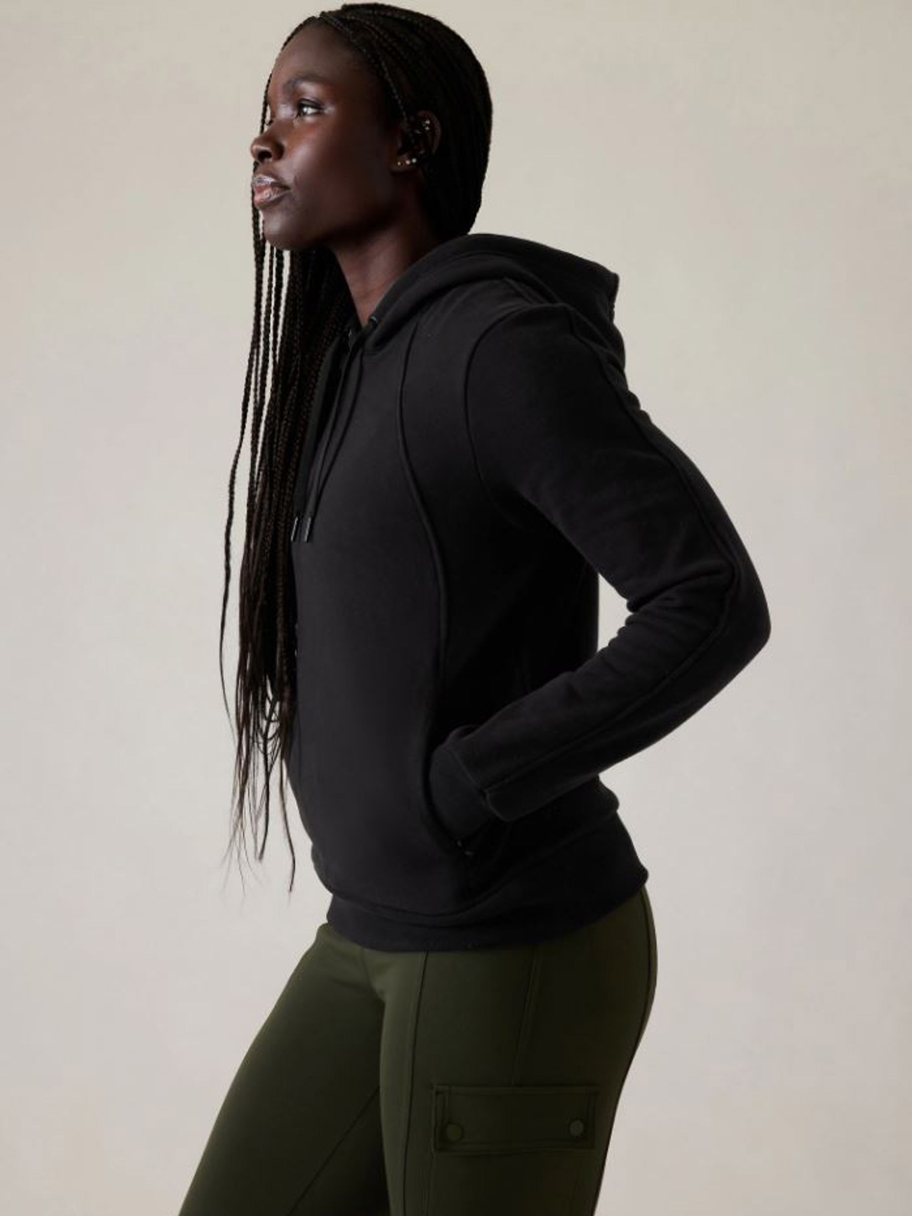 Athleta Black Retroplush Revive Hoodie - Image 1 of 6