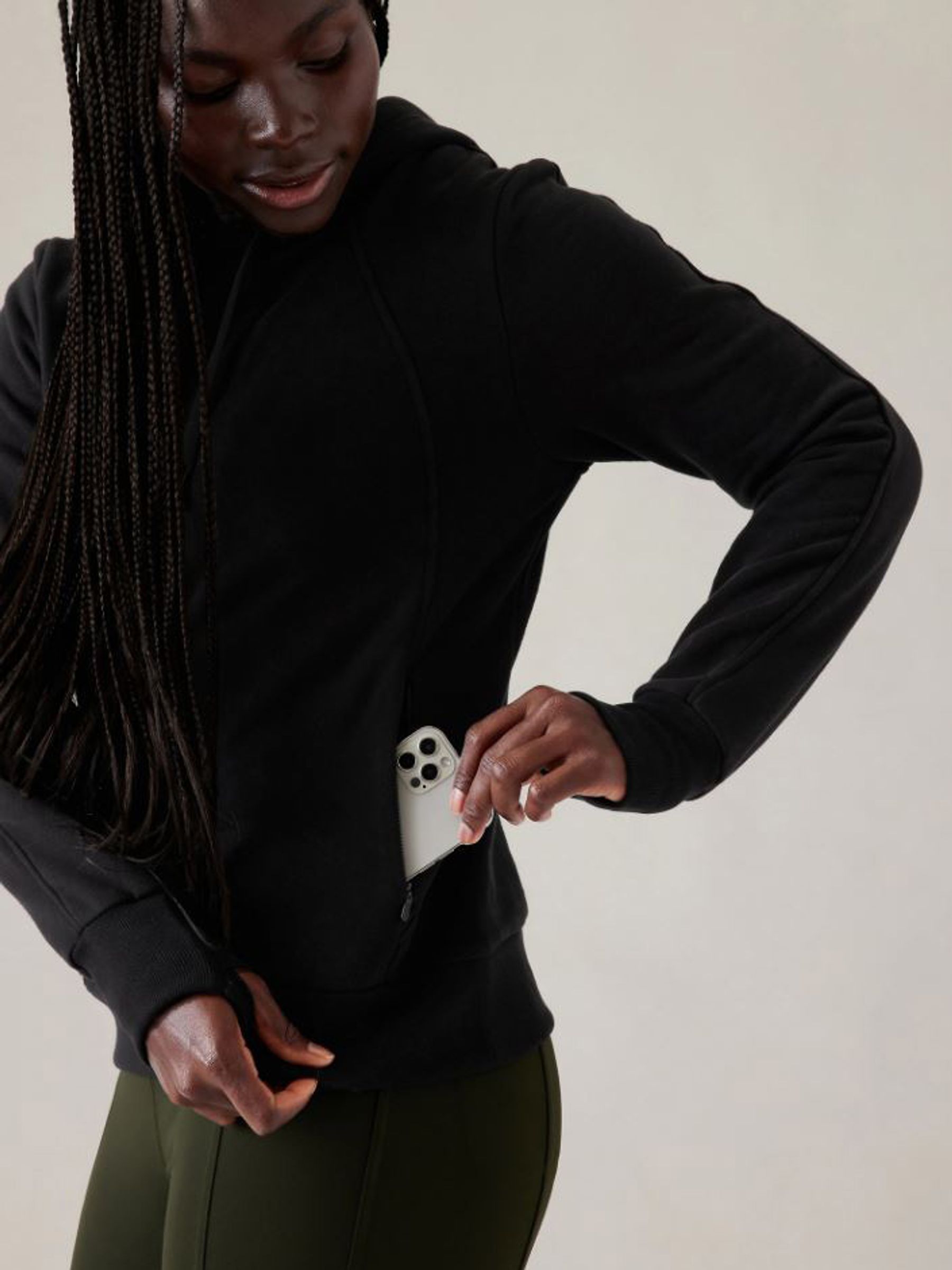 Athleta Black Retroplush Revive Hoodie - Image 4 of 6