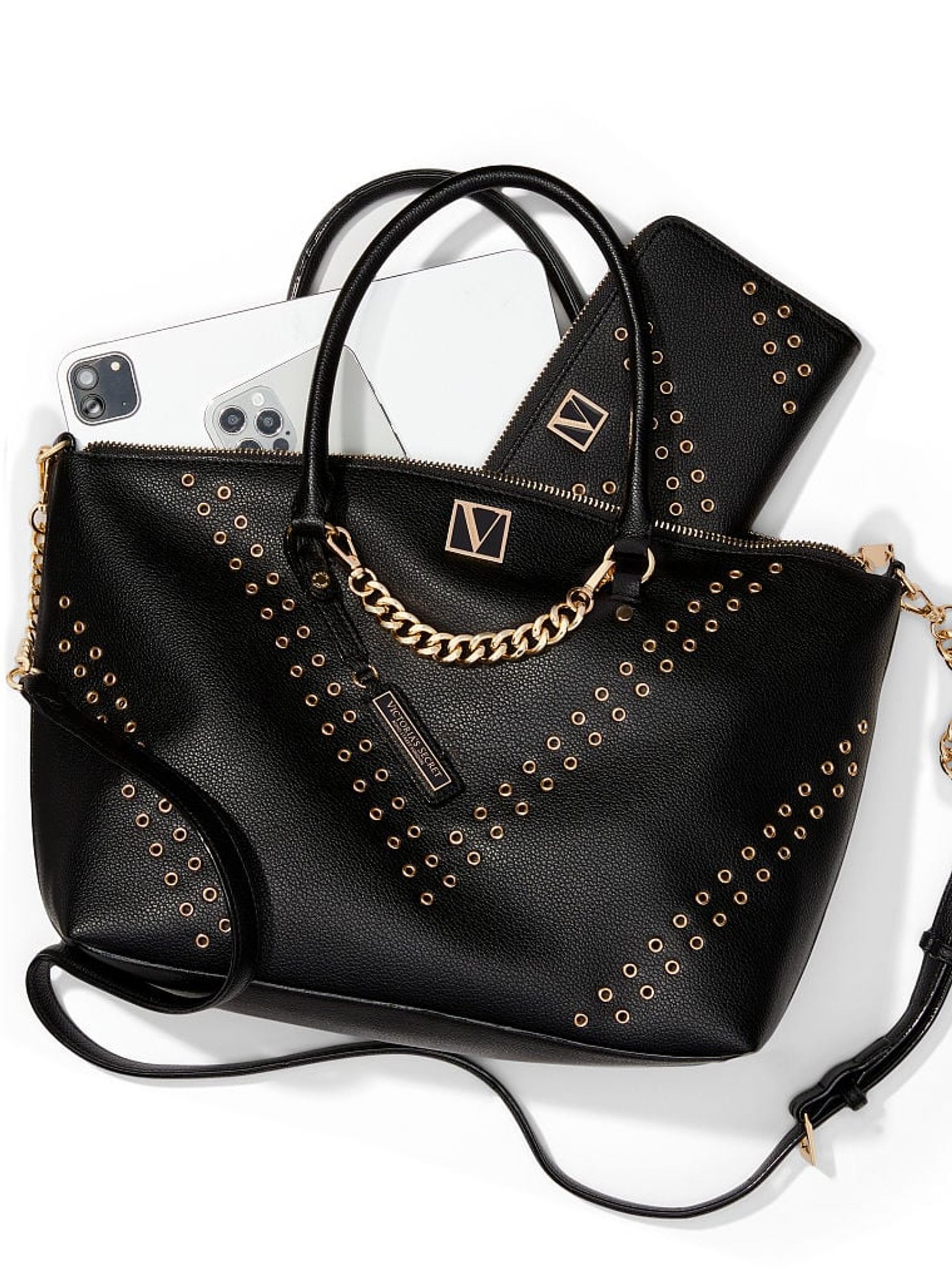 Black Grommet The Victoria Slouchy Satchel Bag - Image 3 of 5