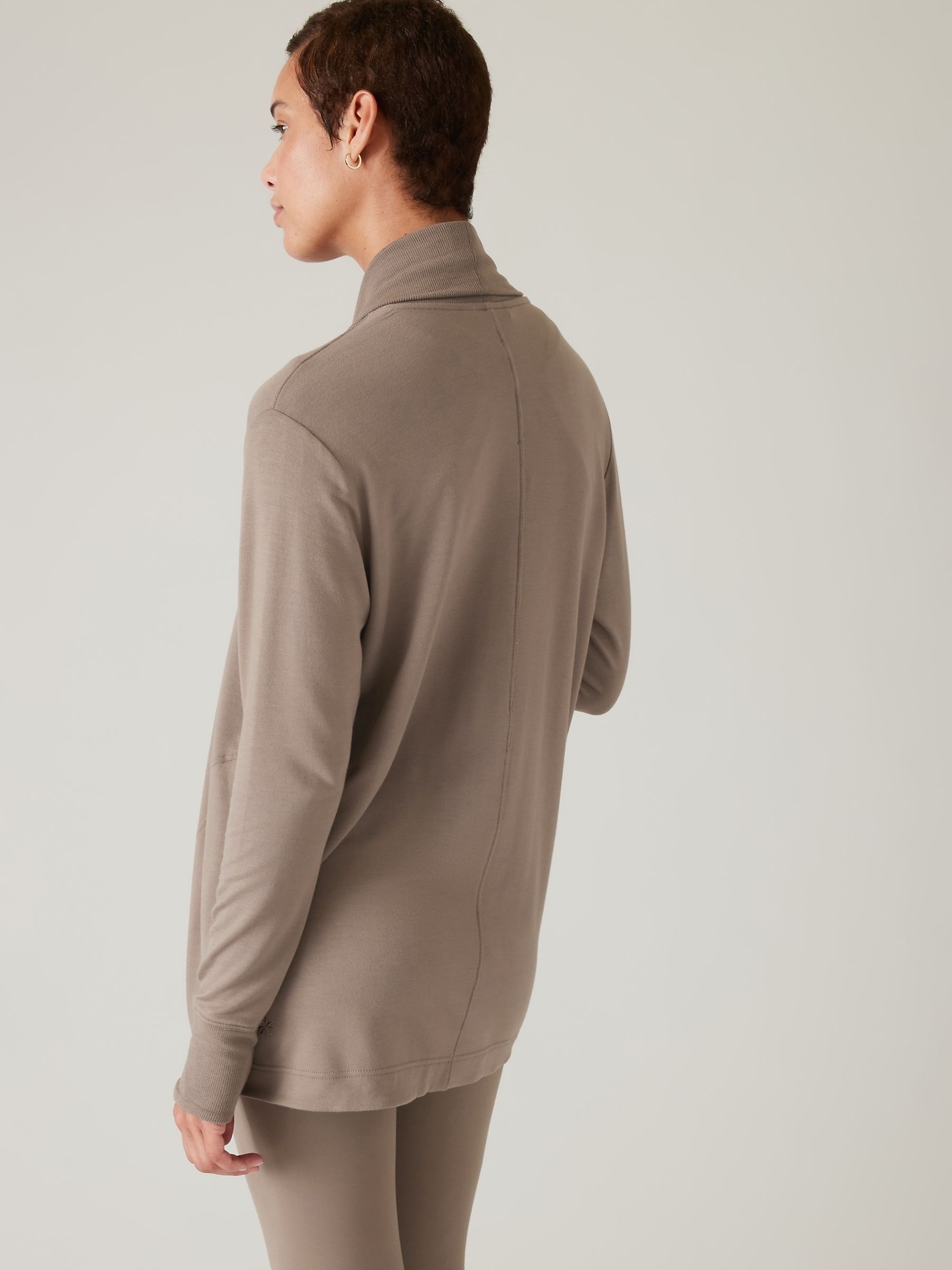 Athleta Neutral Pranayama Restore Long Wrap Cardigan - Image 2 of 4