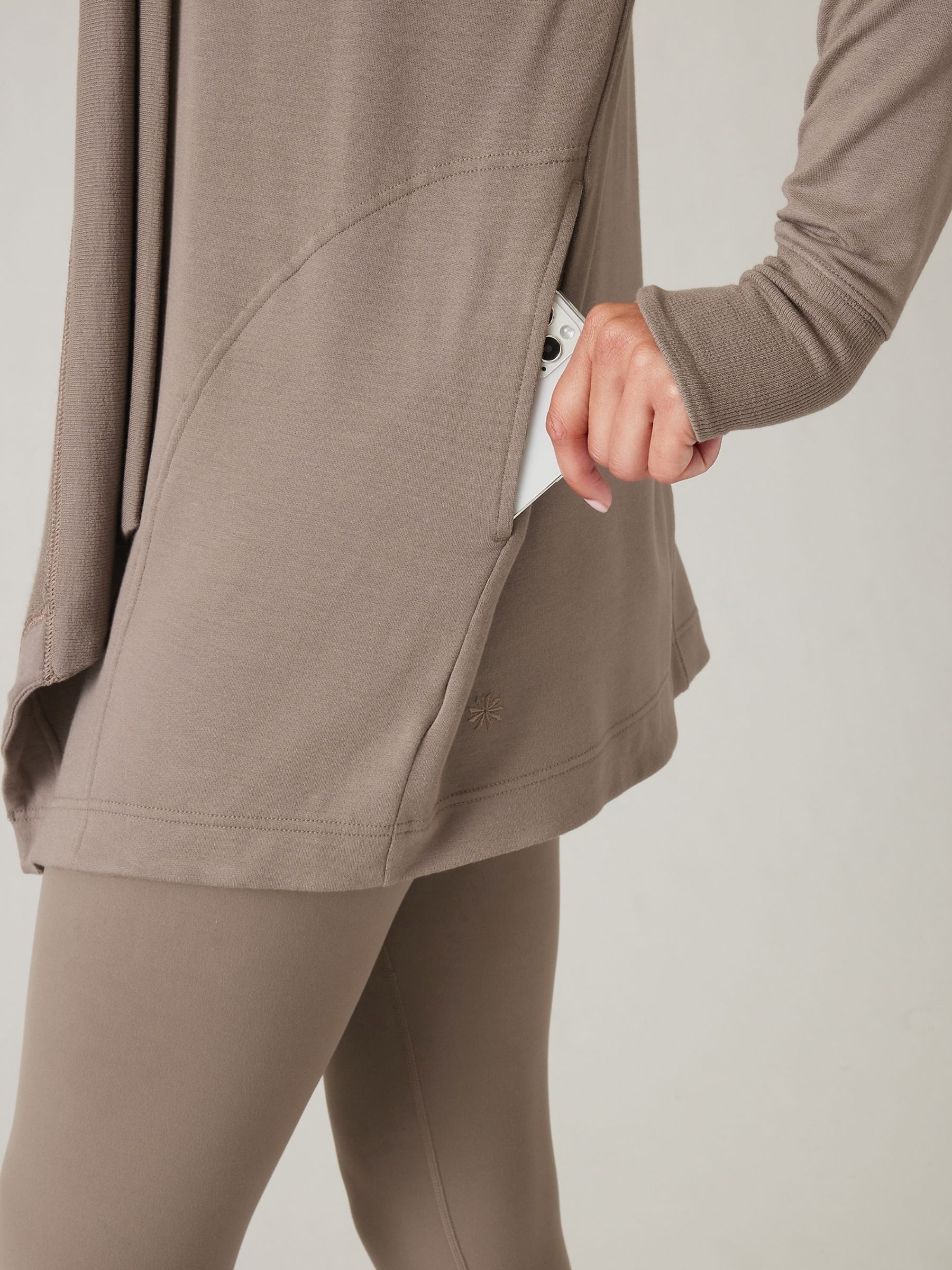 Athleta Neutral Pranayama Restore Long Wrap Cardigan - Image 4 of 4