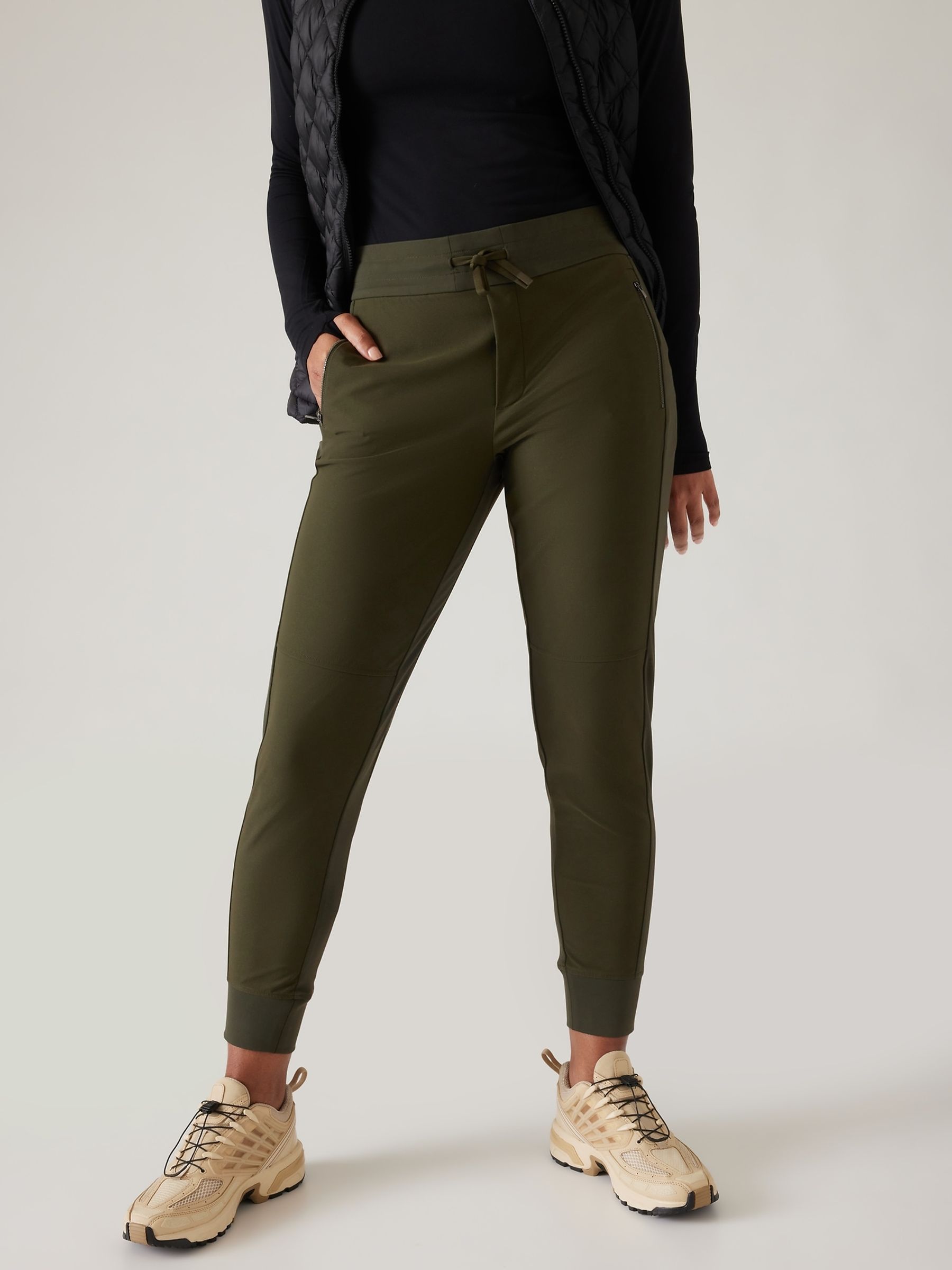 Athleta Green Headlands Hybrid Trek Joggers - Image 1 of 5