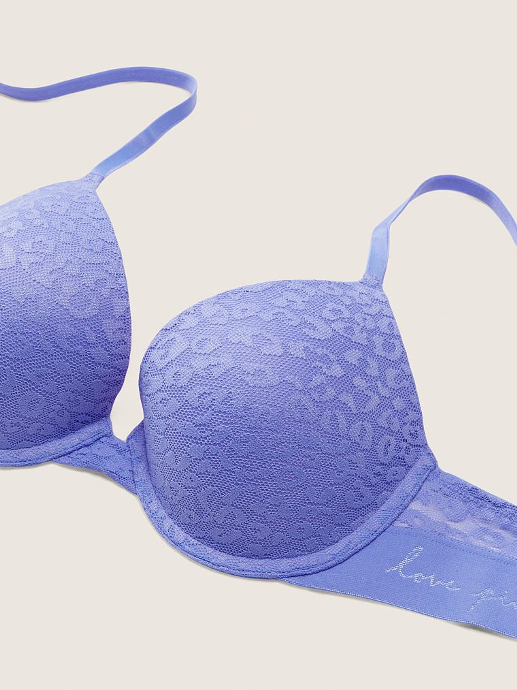 Blue Violet Lace Push Up T-Shirt Bra - Image 5 of 5