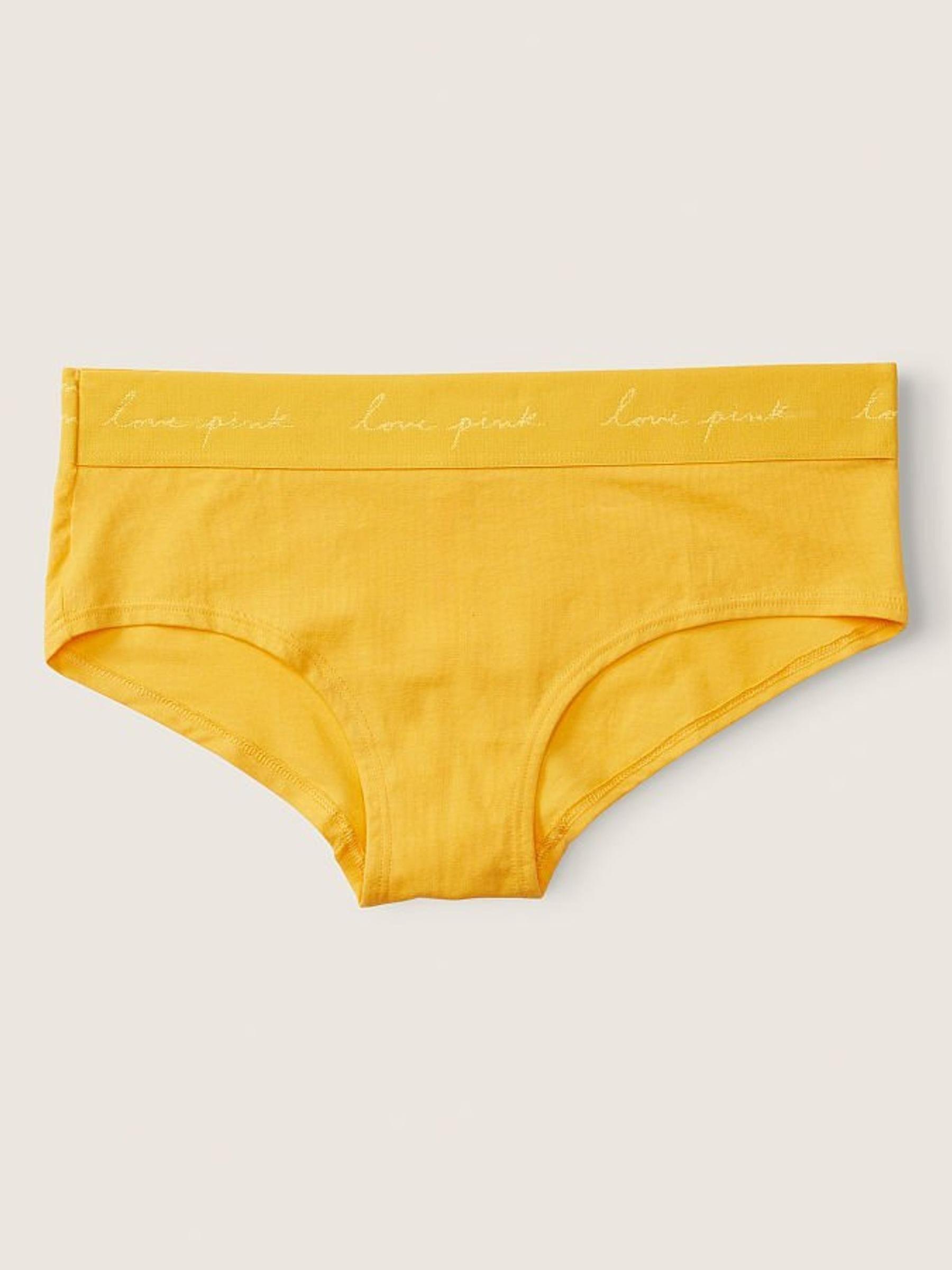 Maize Yellow With Graphic Yellow Cotton Logo Hipster Knickers - Image 1 of 2