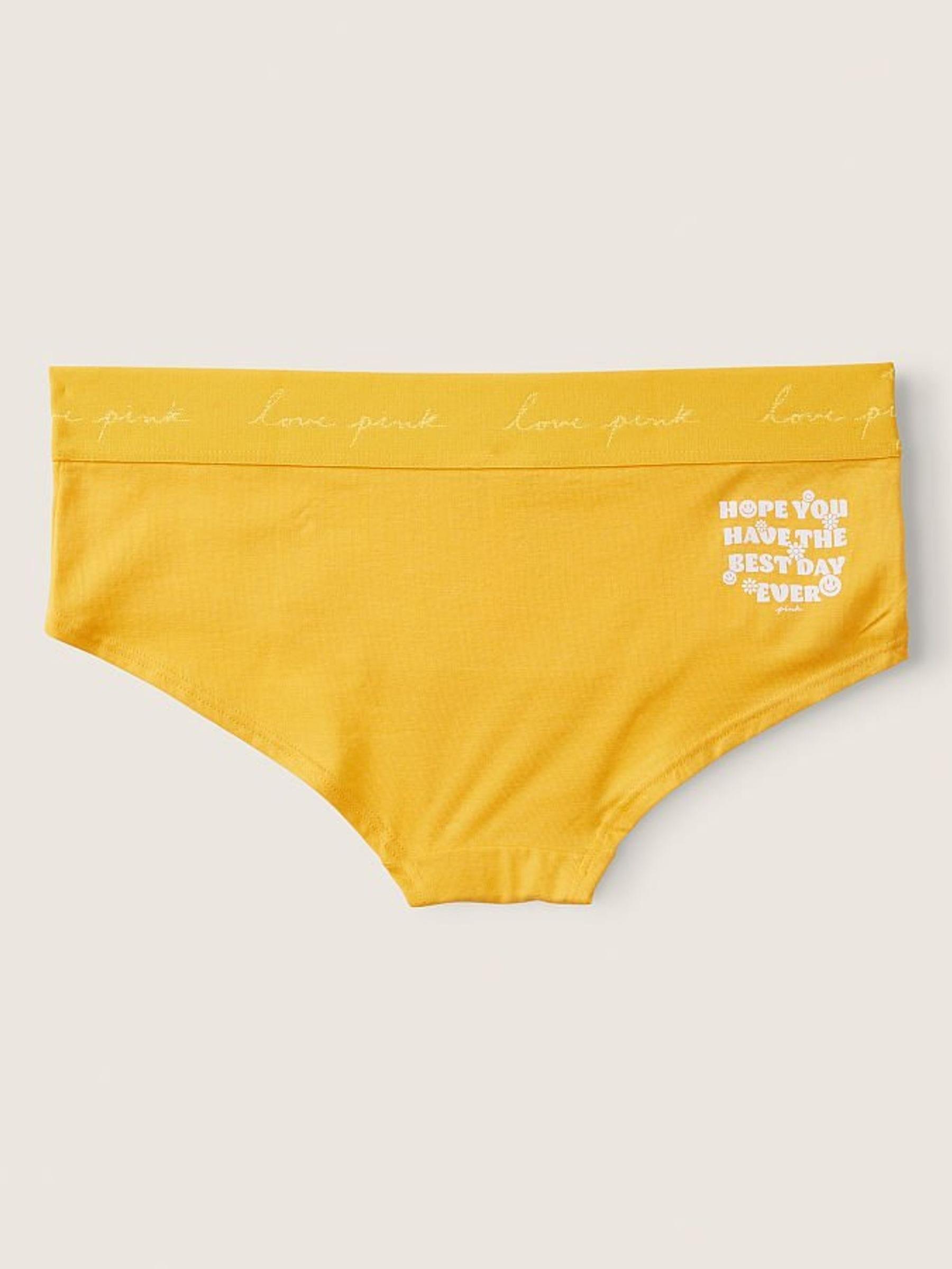Maize Yellow With Graphic Yellow Cotton Logo Hipster Knickers - Image 2 of 2