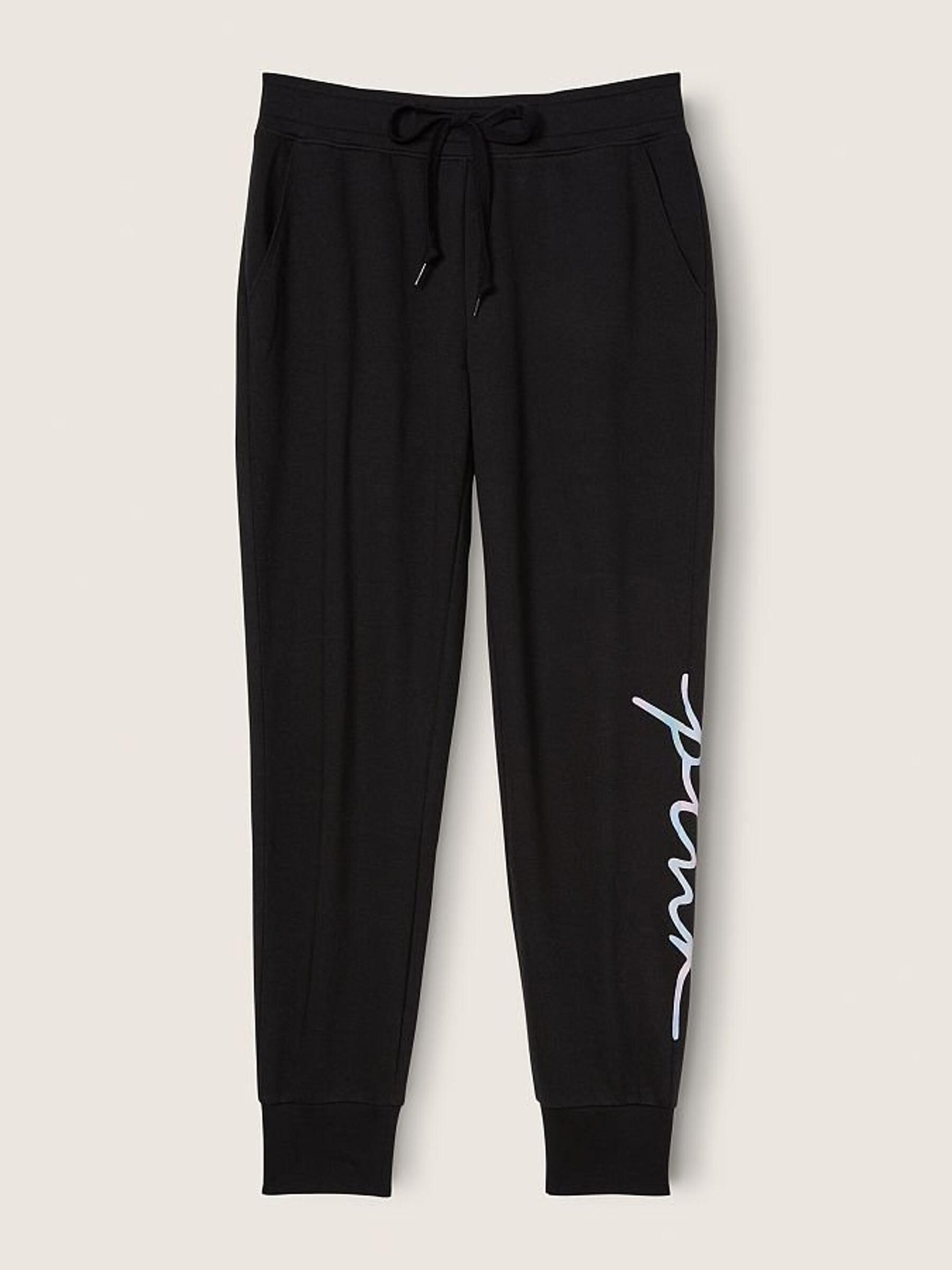 Pure Black Fleece Lounge Jogger - Image 1 of 4