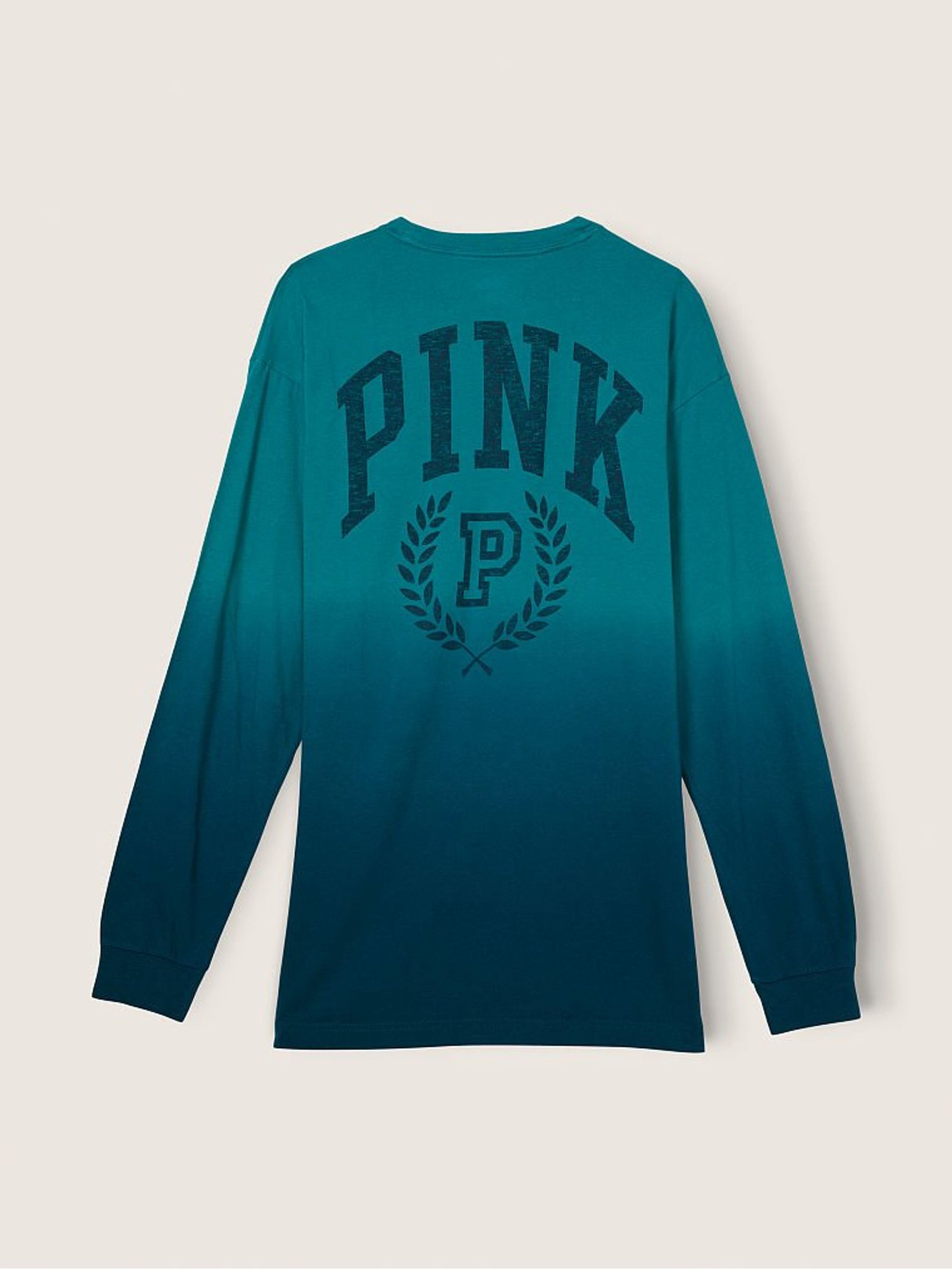 Deep Lake Blue Cotton Long Sleeve Campus TShirt - Image 4 of 4