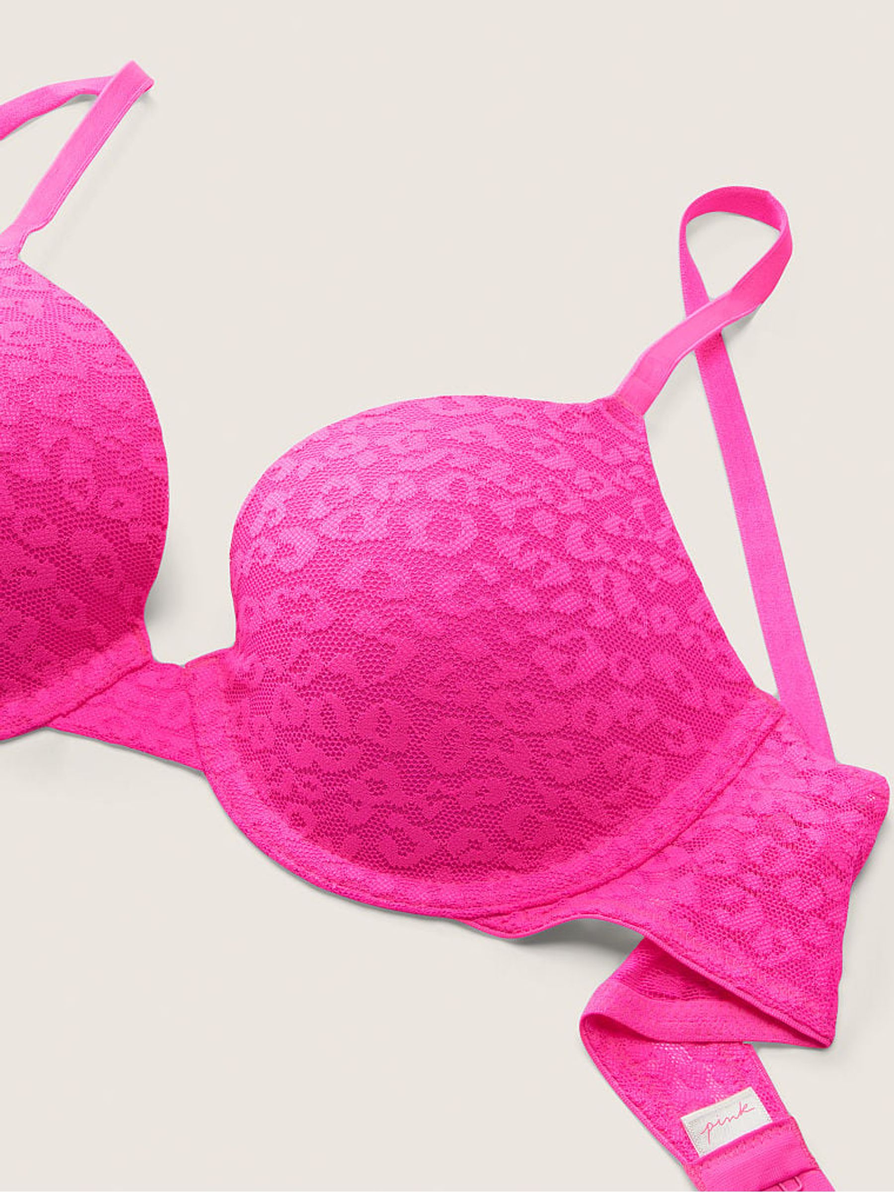 Atomic Pink Lace Lightly Lined T-Shirt Bra - Image 3 of 4