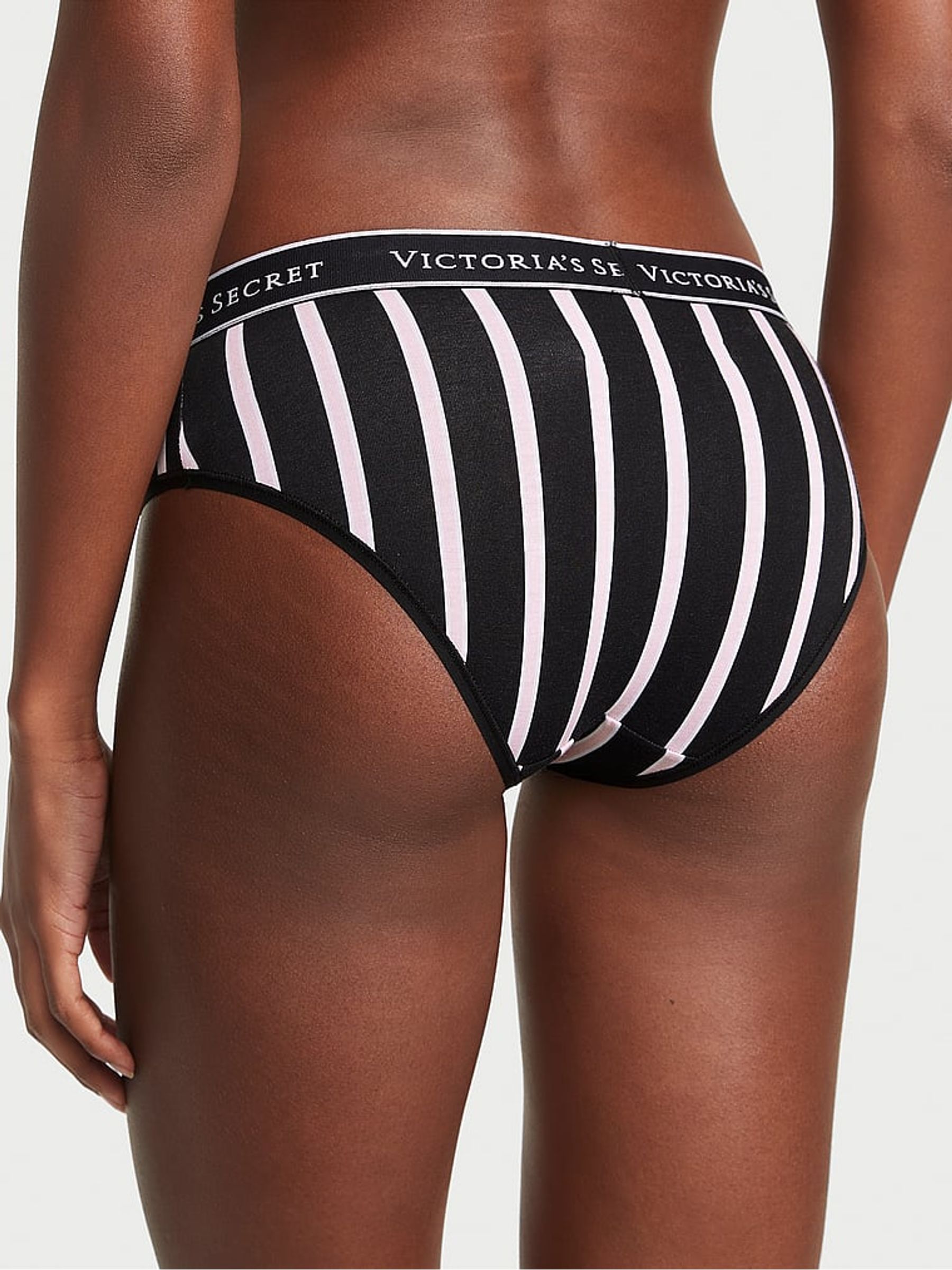 Black Small Classic Stripe Logo Hipster Knickers - Image 2 of 3