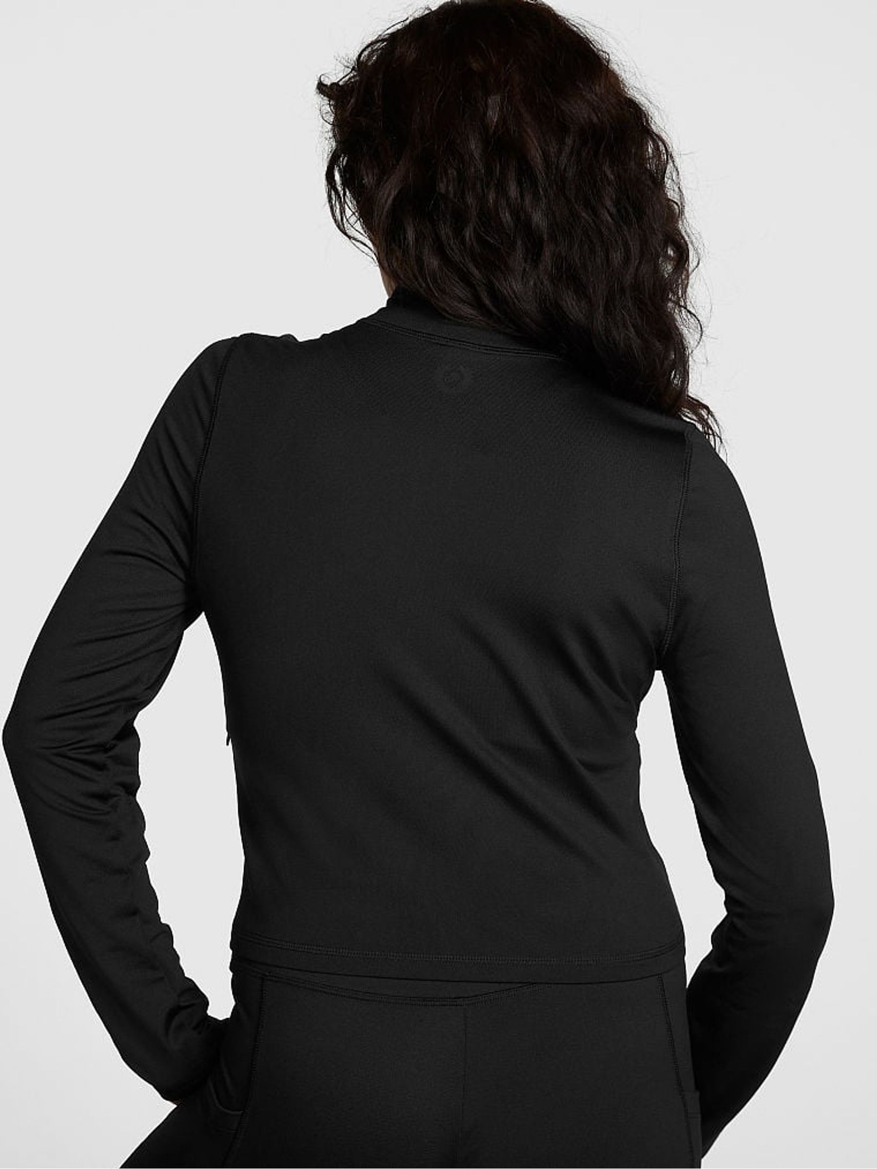 Pure Black Active Half Zip Sweat Top - Image 2 of 4