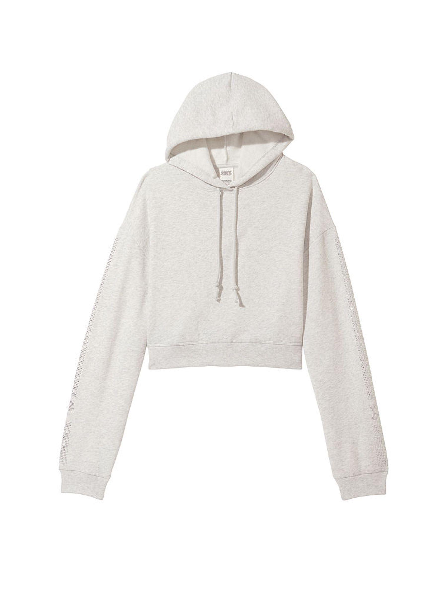 Stone Grey Shine Cropped Hoodie - Image 3 of 3