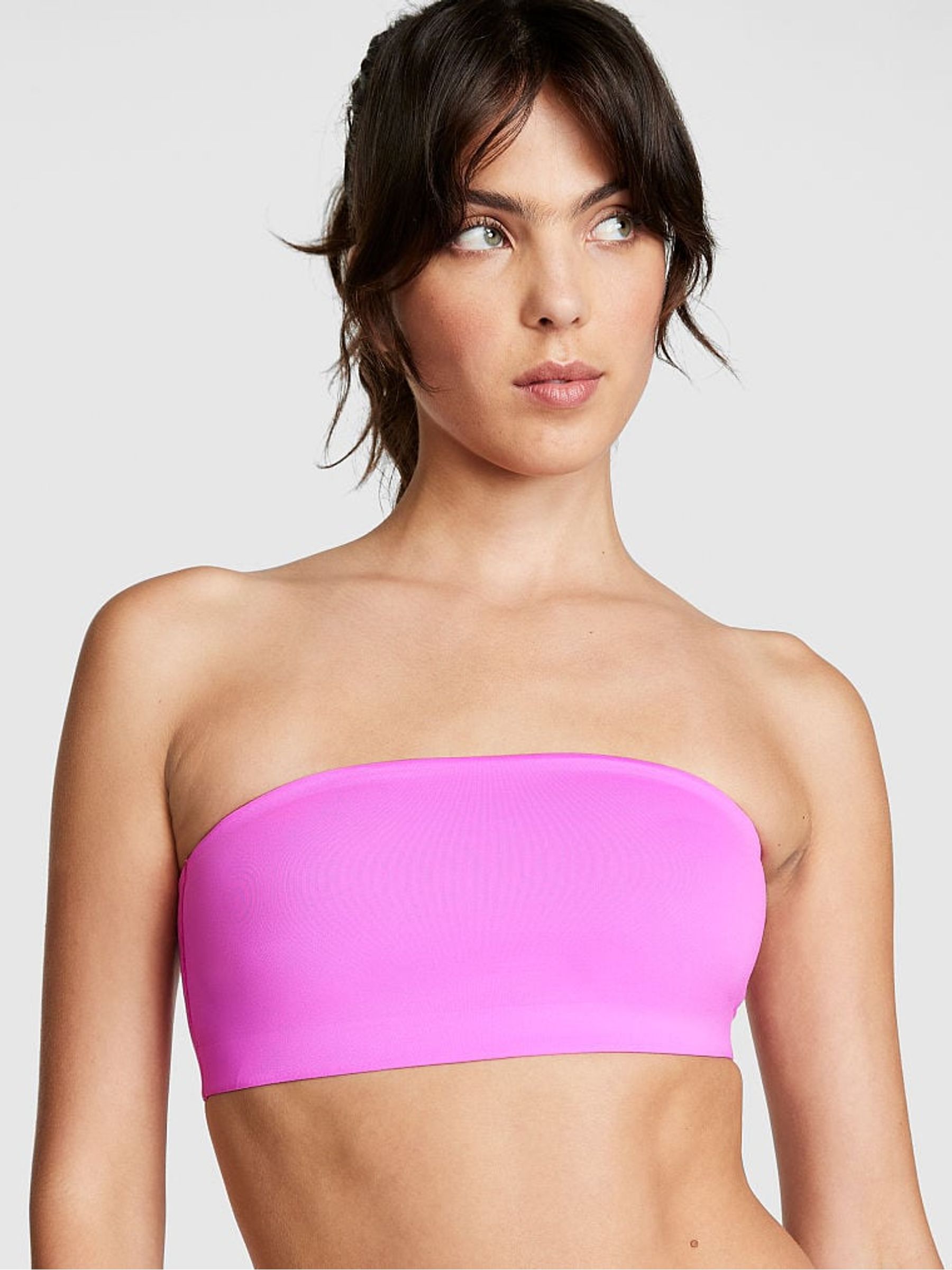 Pink Berry Bandeau Soft Stretch Bralette - Image 1 of 3