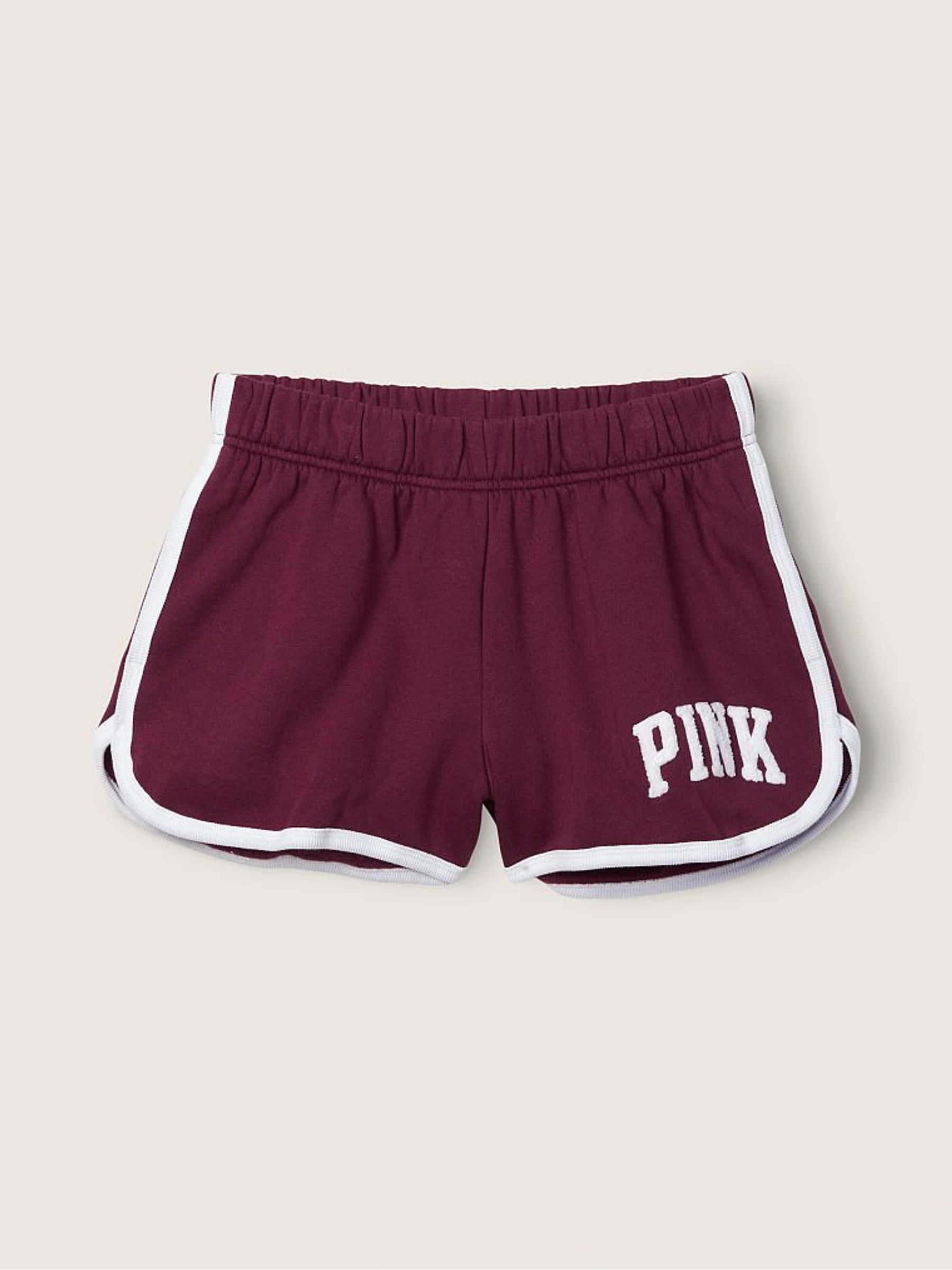 Rich Maroon Red Fleece Varsity Short - Image 4 of 4