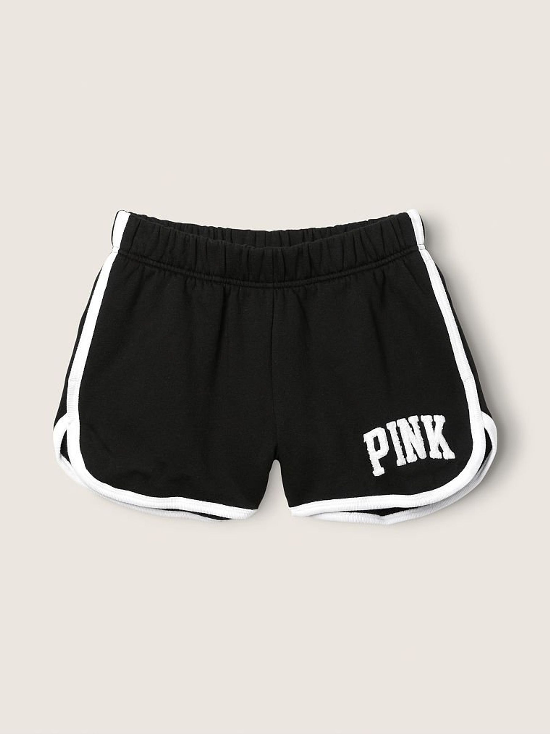 Pure Black " Curved Hem Sweat Shorts - Image 3 of 3