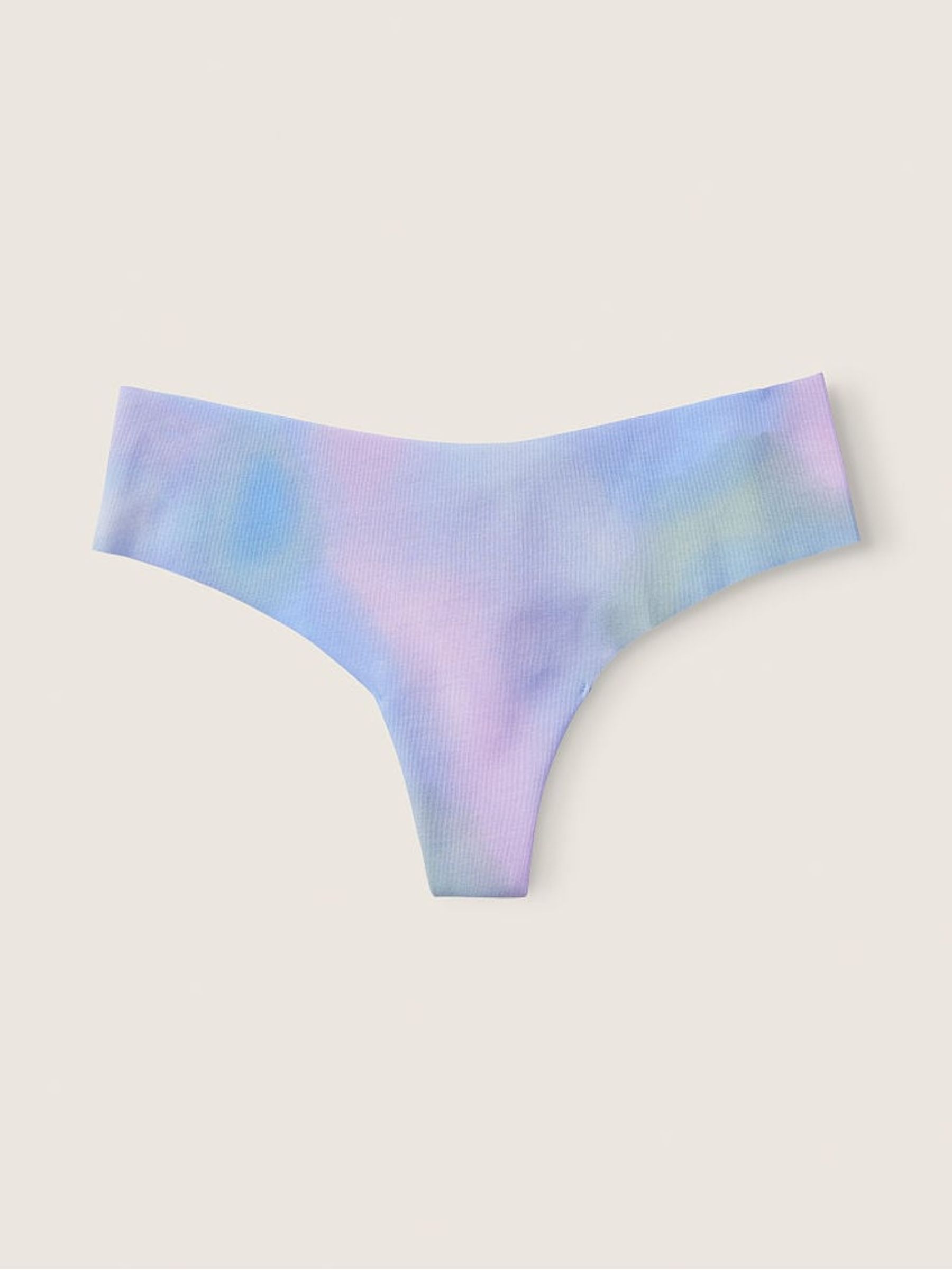 Artic Ice Blur Print Blue No Show Thong Knickers - Image 1 of 1