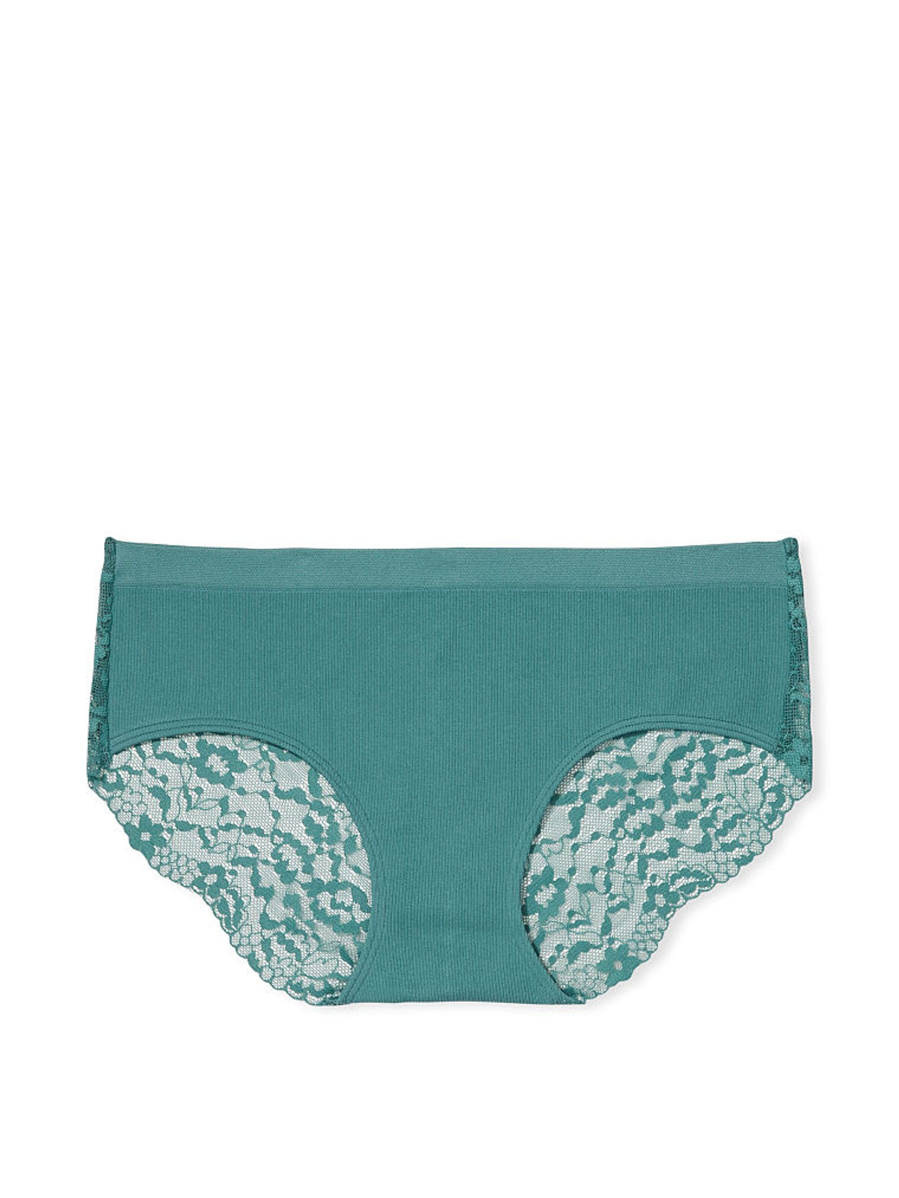 French Sage Seamless Ribbed Hipster Knickers - Image 3 of 3