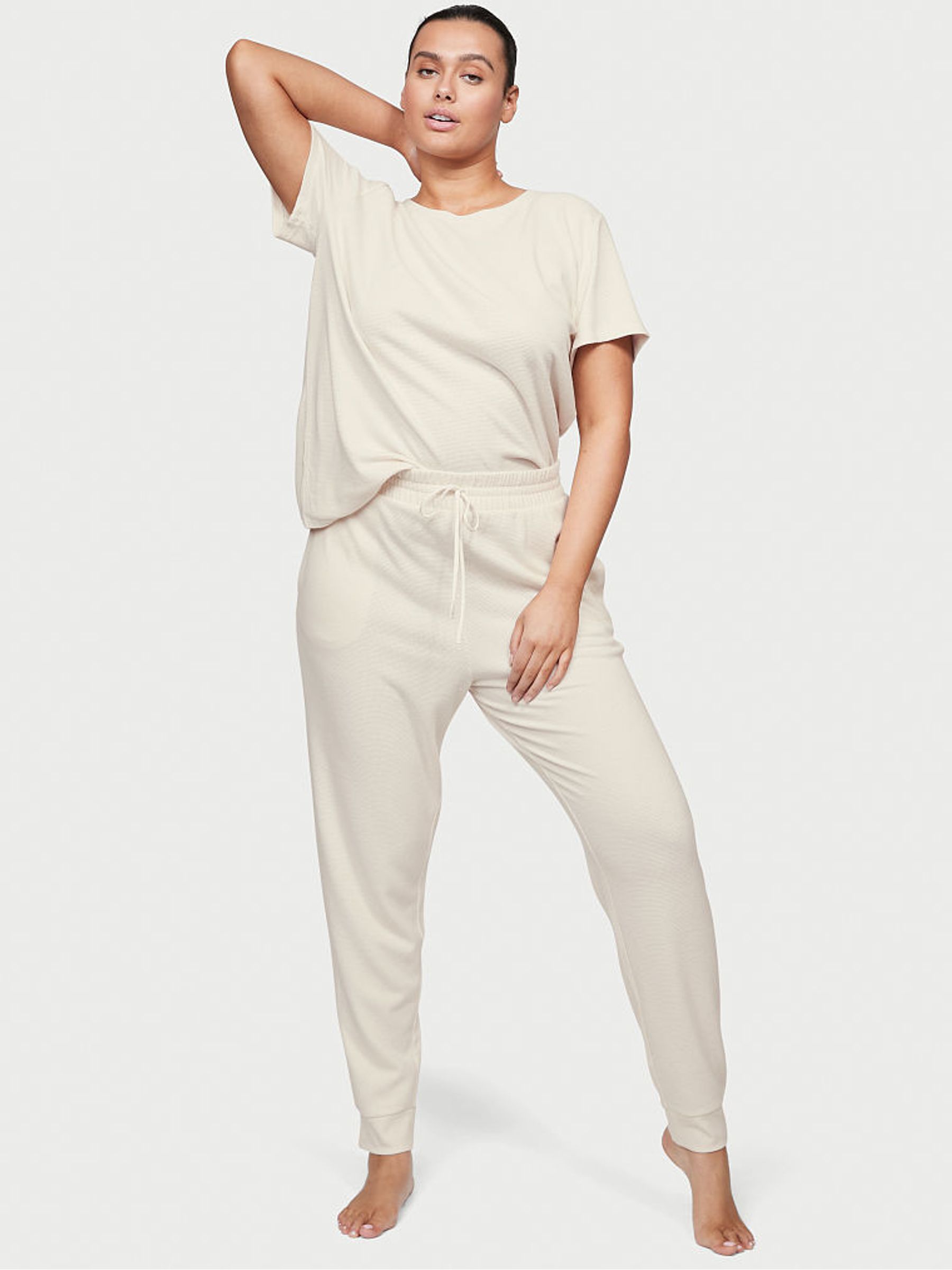 Vanilla Dream Waffle Lounge Jogger Set - Image 1 of 4