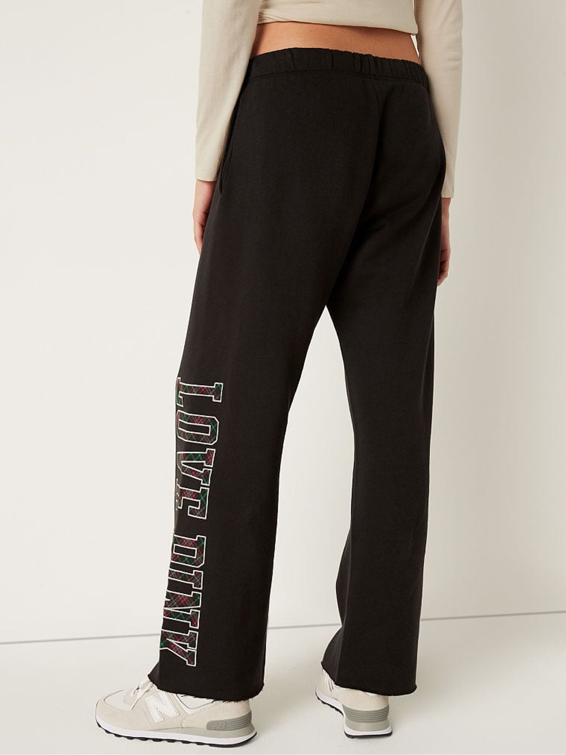 Heather Stone Grey Pink Ombre Fleece Heritage Sweatpants - Image 2 of 3