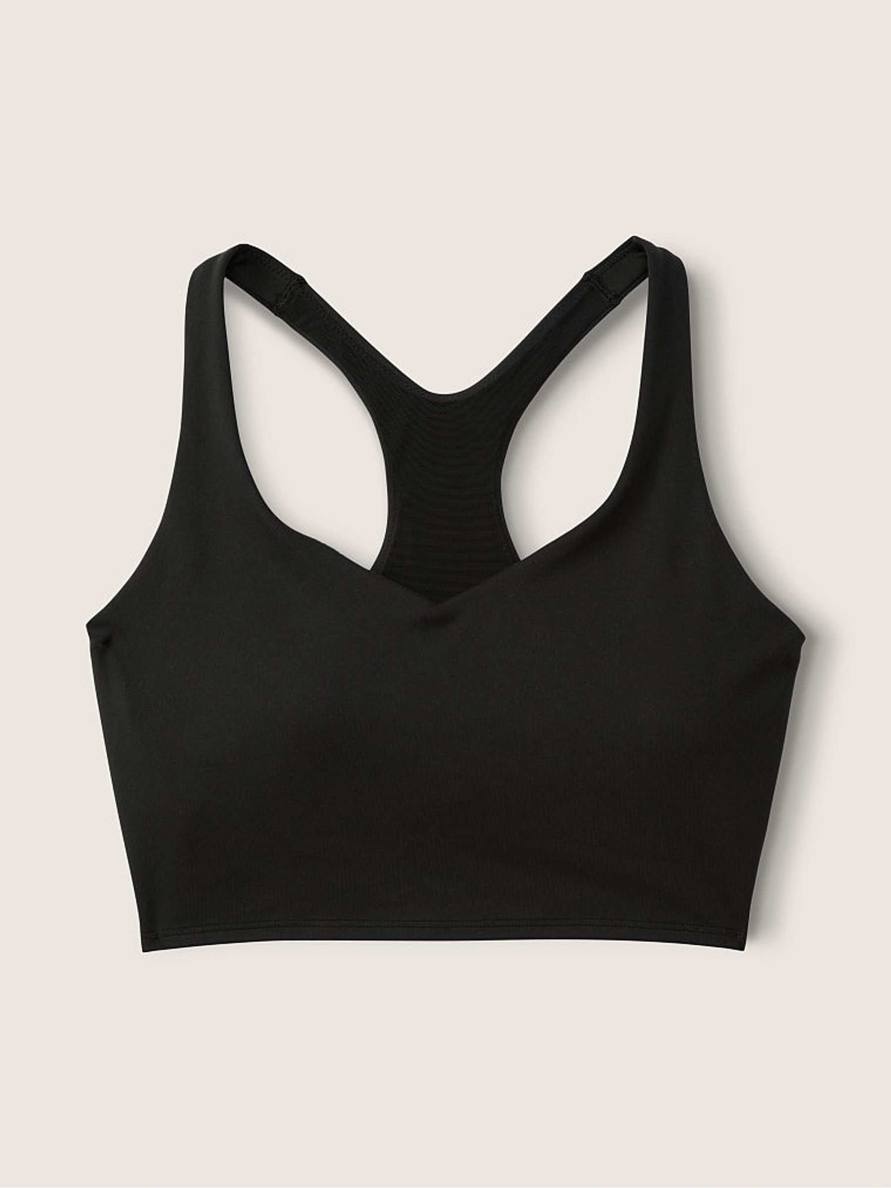 Black Smooth Lightly Lined Low Impact Sport Crop Top - Image 4 of 4