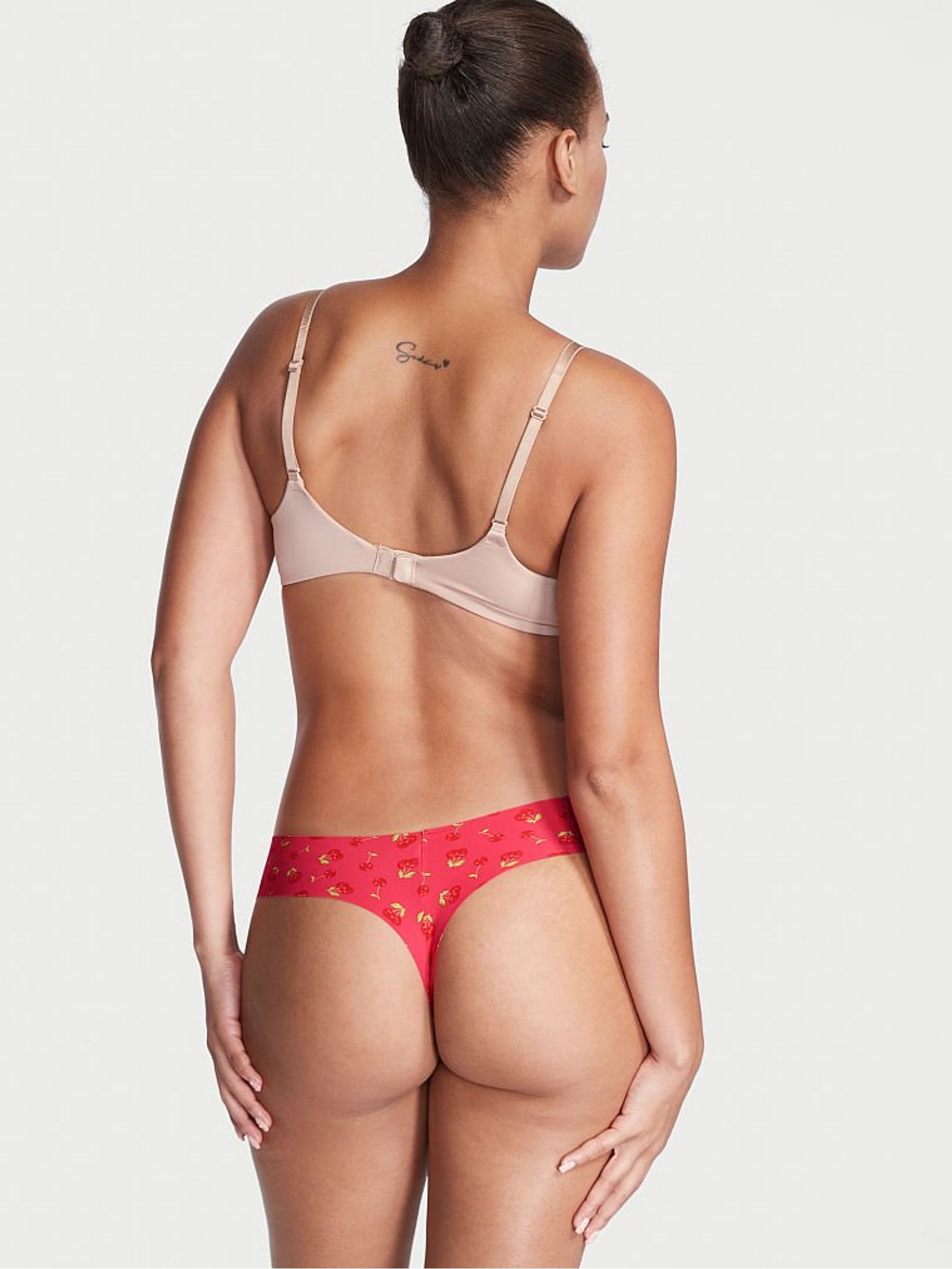Strawberry Pink NoShow Thong Knickers - Image 2 of 3
