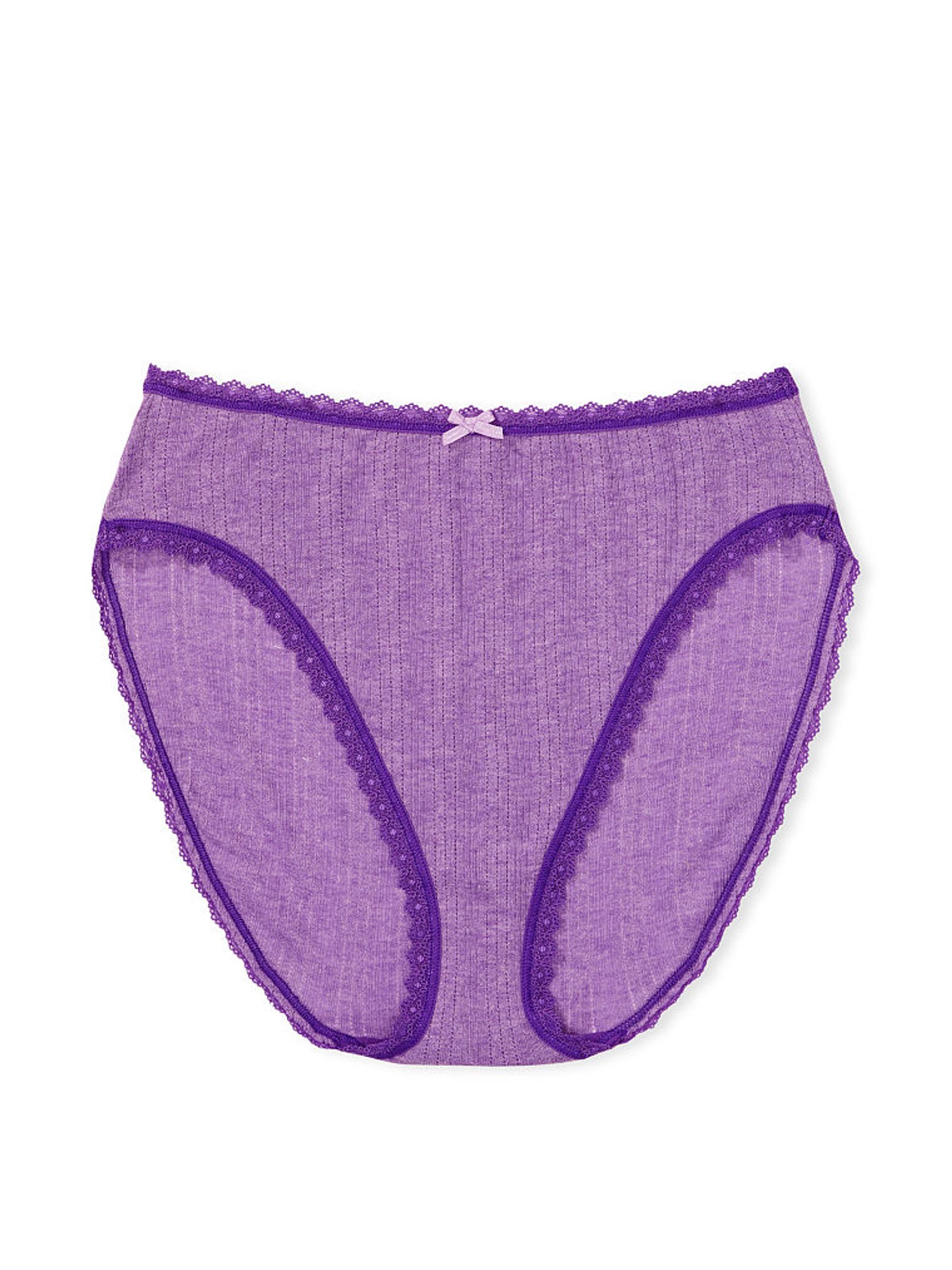 Wild Pansy Pink Stretch Cotton High Leg Brief Knickers - Image 3 of 3