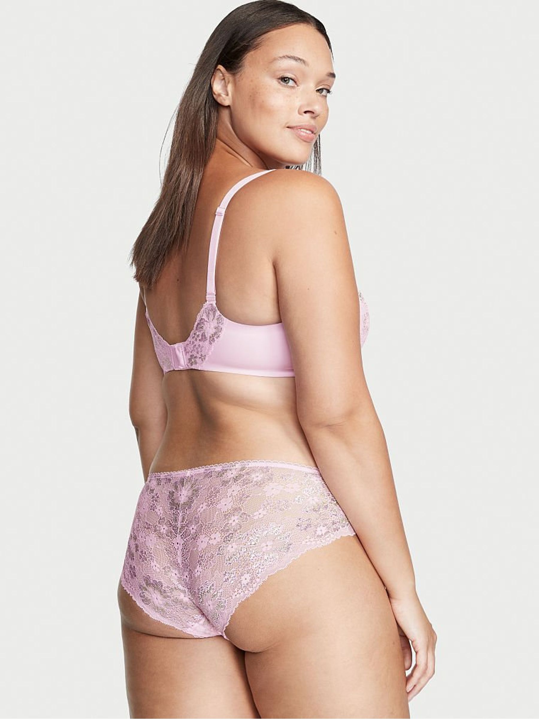 Deepest Green Shimmer Lace Wrap Thong Knickers - Image 2 of 4