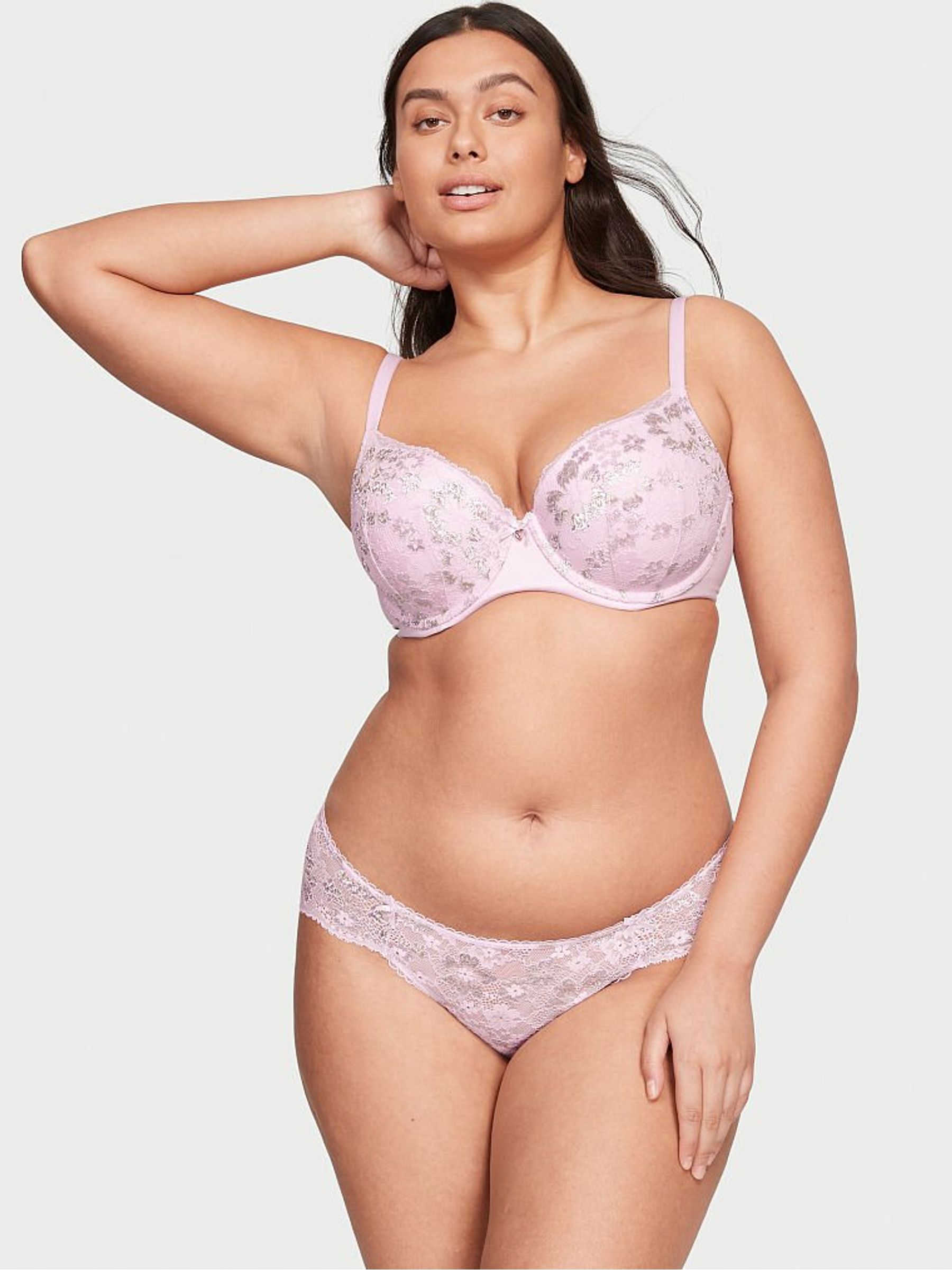 Deepest Green Shimmer Lace Wrap Thong Knickers - Image 3 of 4