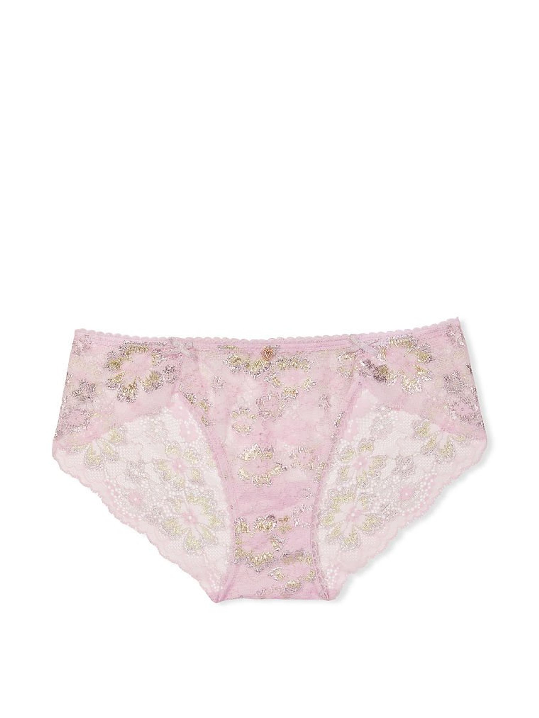 Deepest Green Shimmer Lace Wrap Thong Knickers - Image 4 of 4