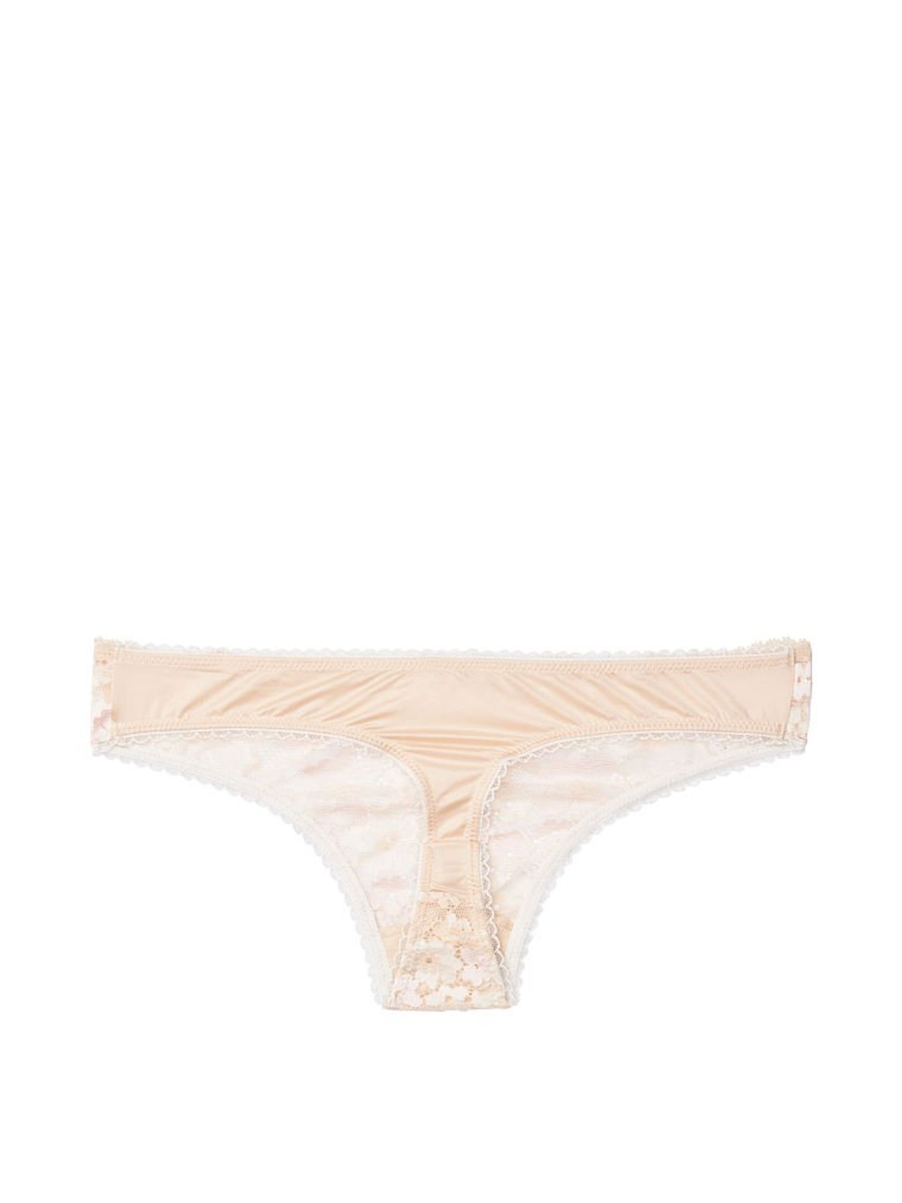 Champagne Nude Lace Thong Knickers - Image 3 of 3